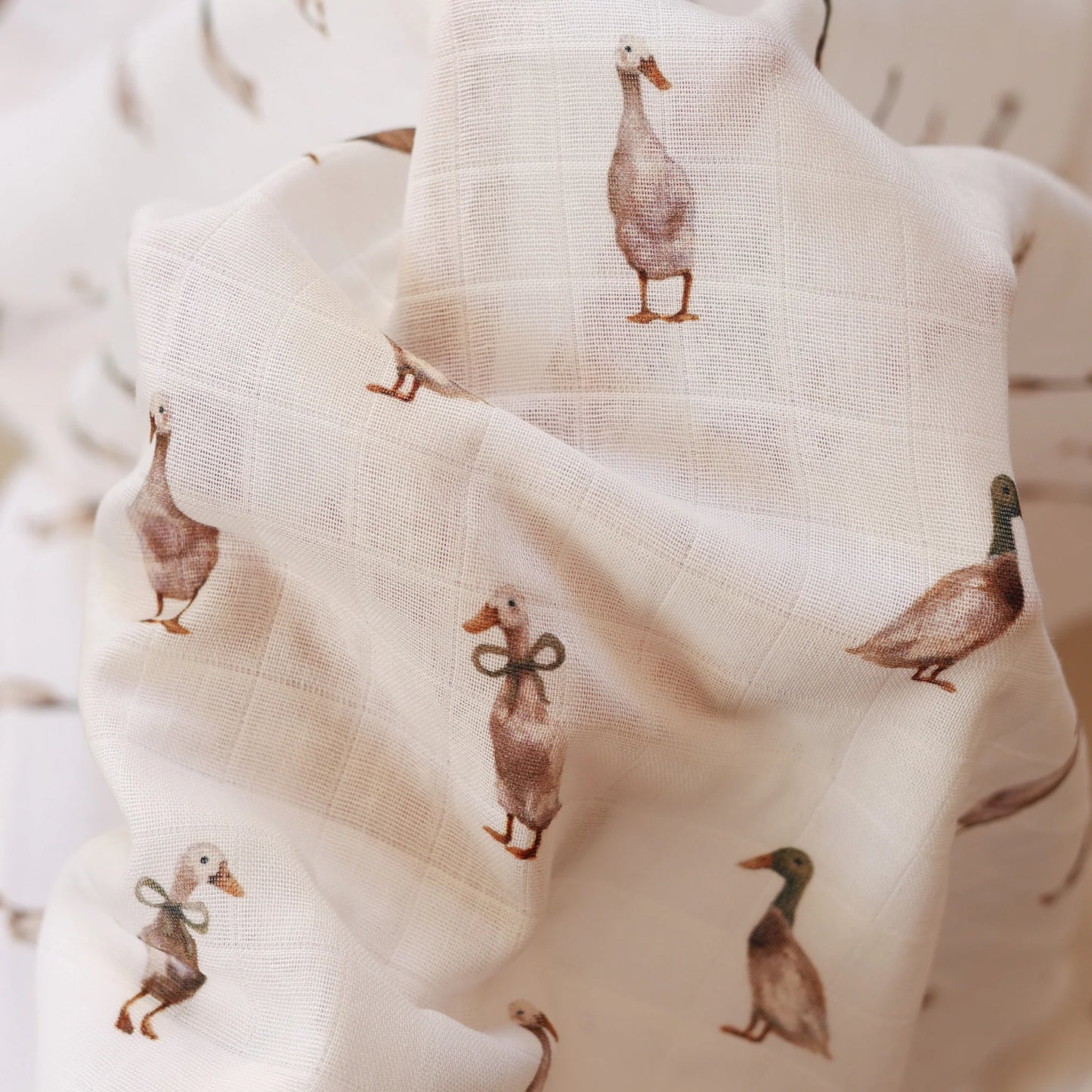 Muslin Swaddle - Blue Floral