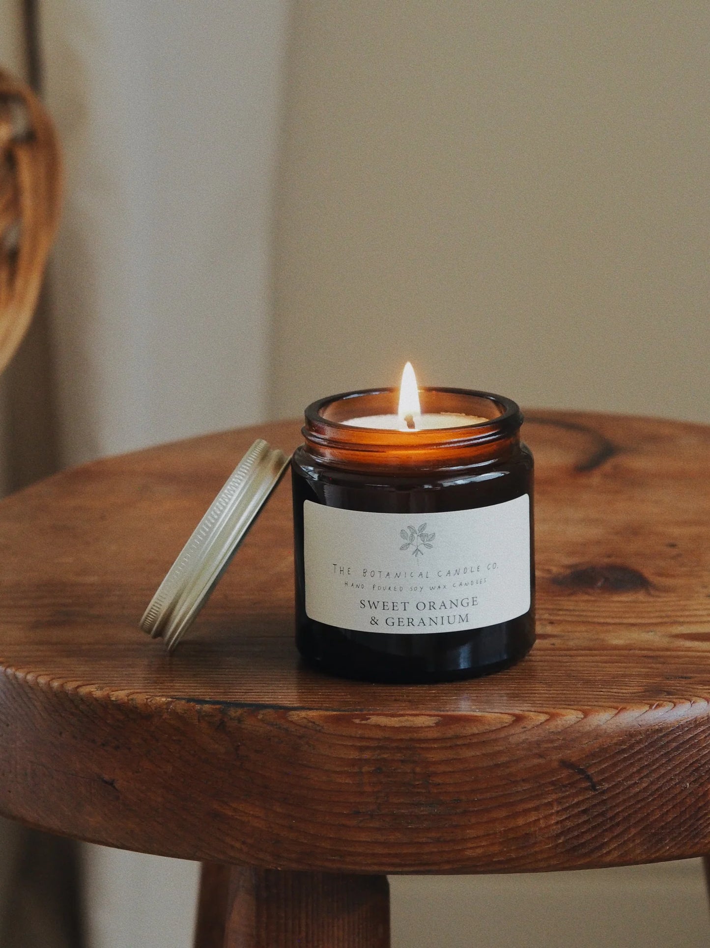 English Scented Candles in Amber Glass Jars 250 mL
