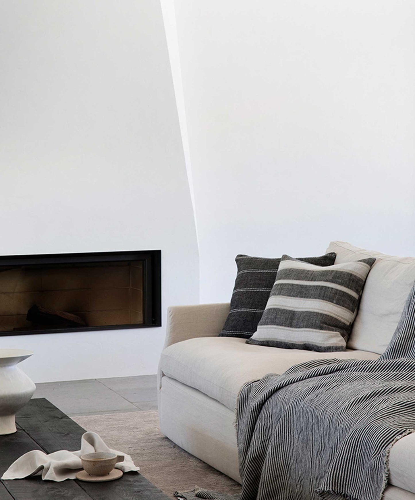 'Enzo' Stripe Linen Cushion Cover