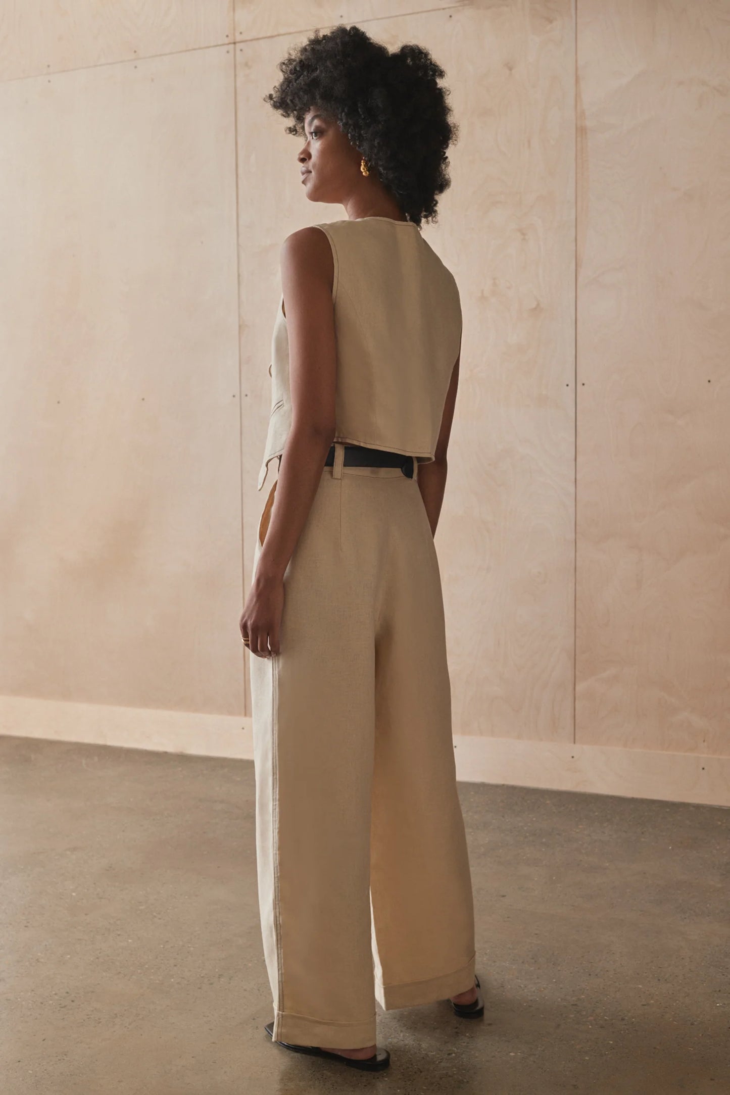The Jelani Pants in Natural 'Dew' Linen