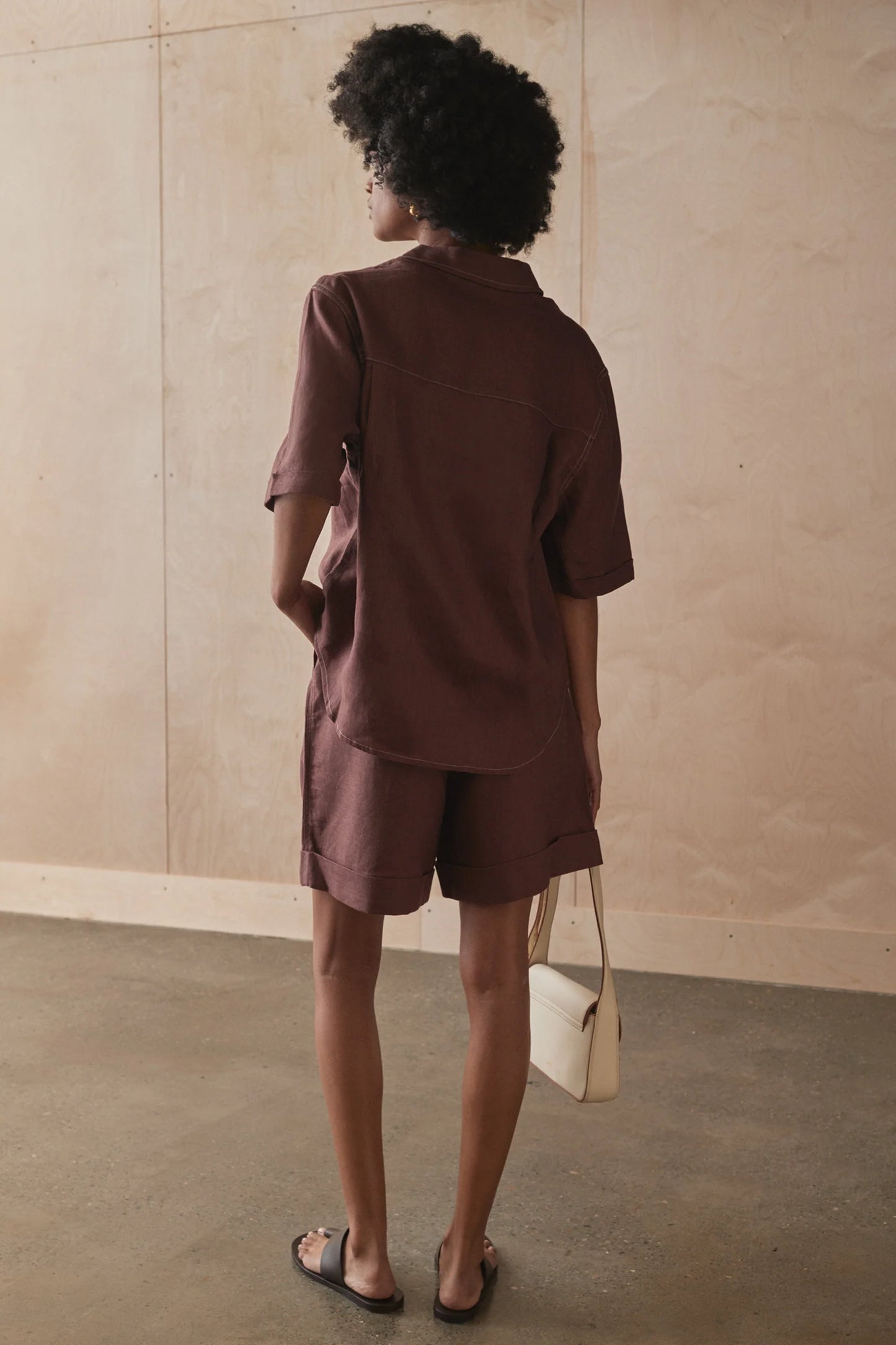The Priya Shirt in 'Cinnamon' Linen