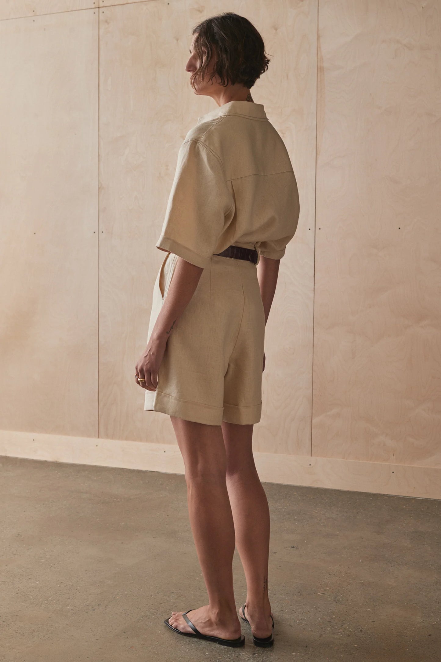 The Priya Shirt in Natural 'Dew' Linen