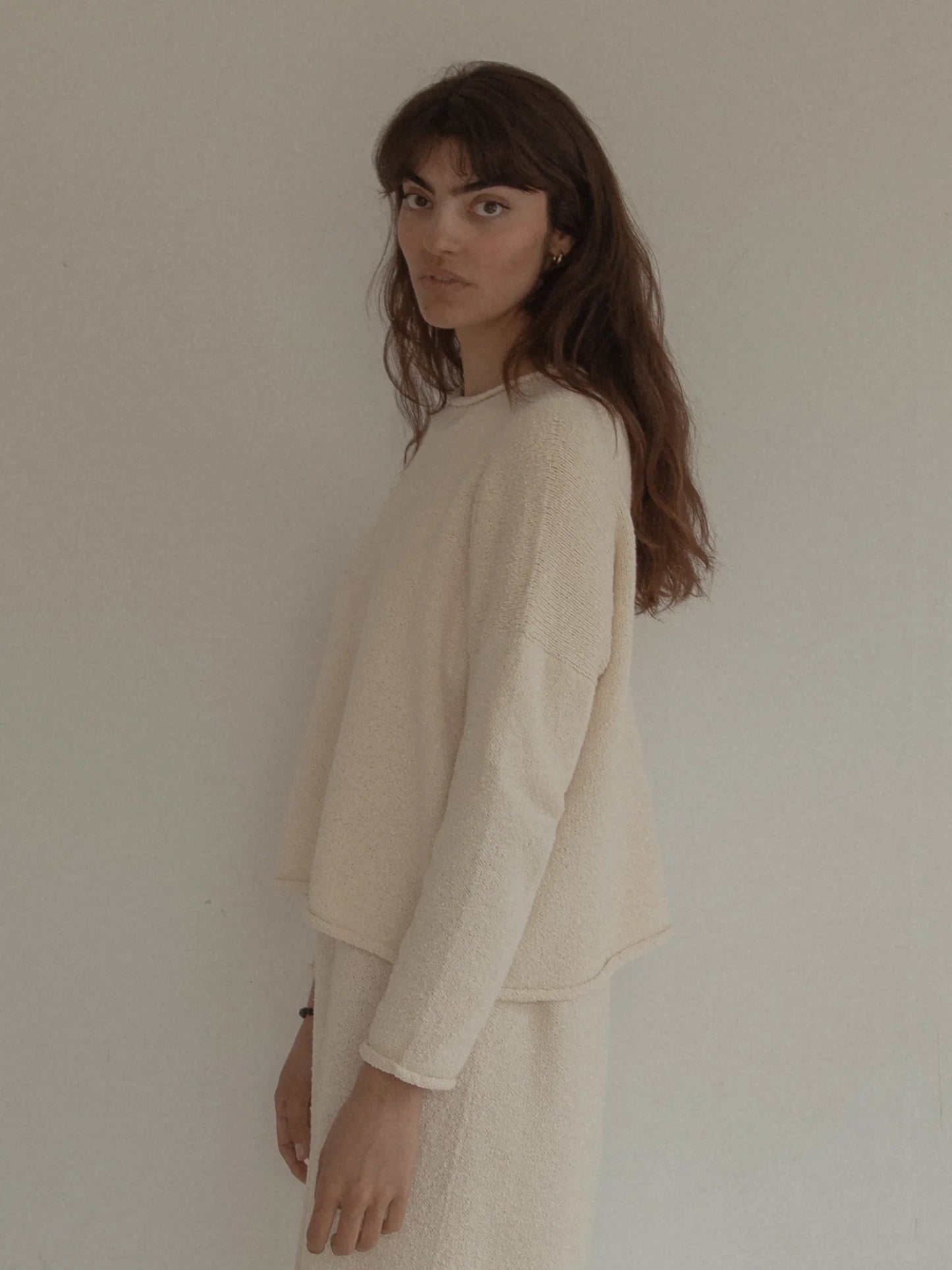 The Mariel Pullover in Cotton Boucle