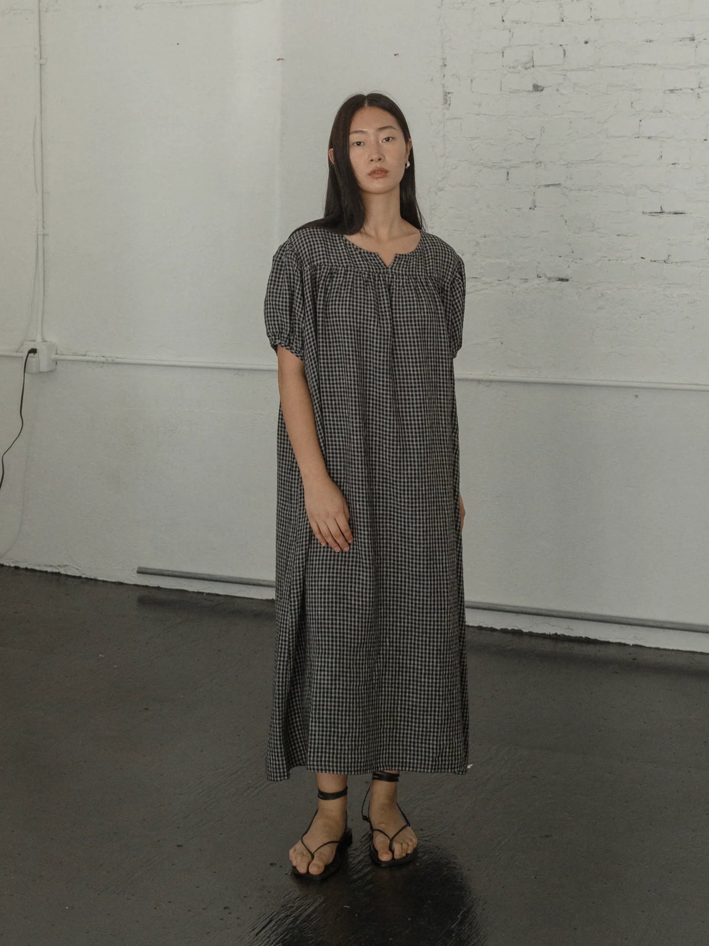 The Lucy Dress in Black Check