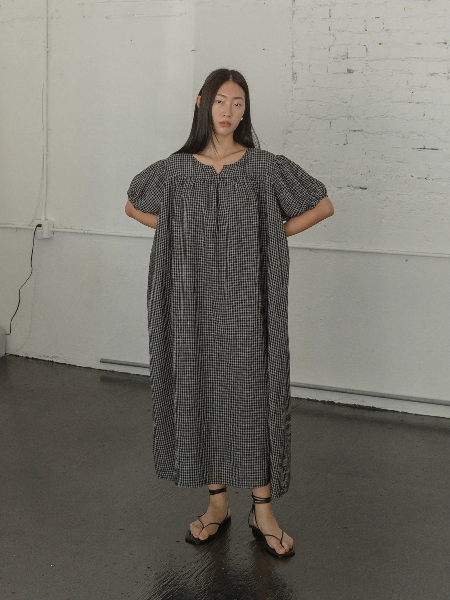 The Lucy Dress in Black Check