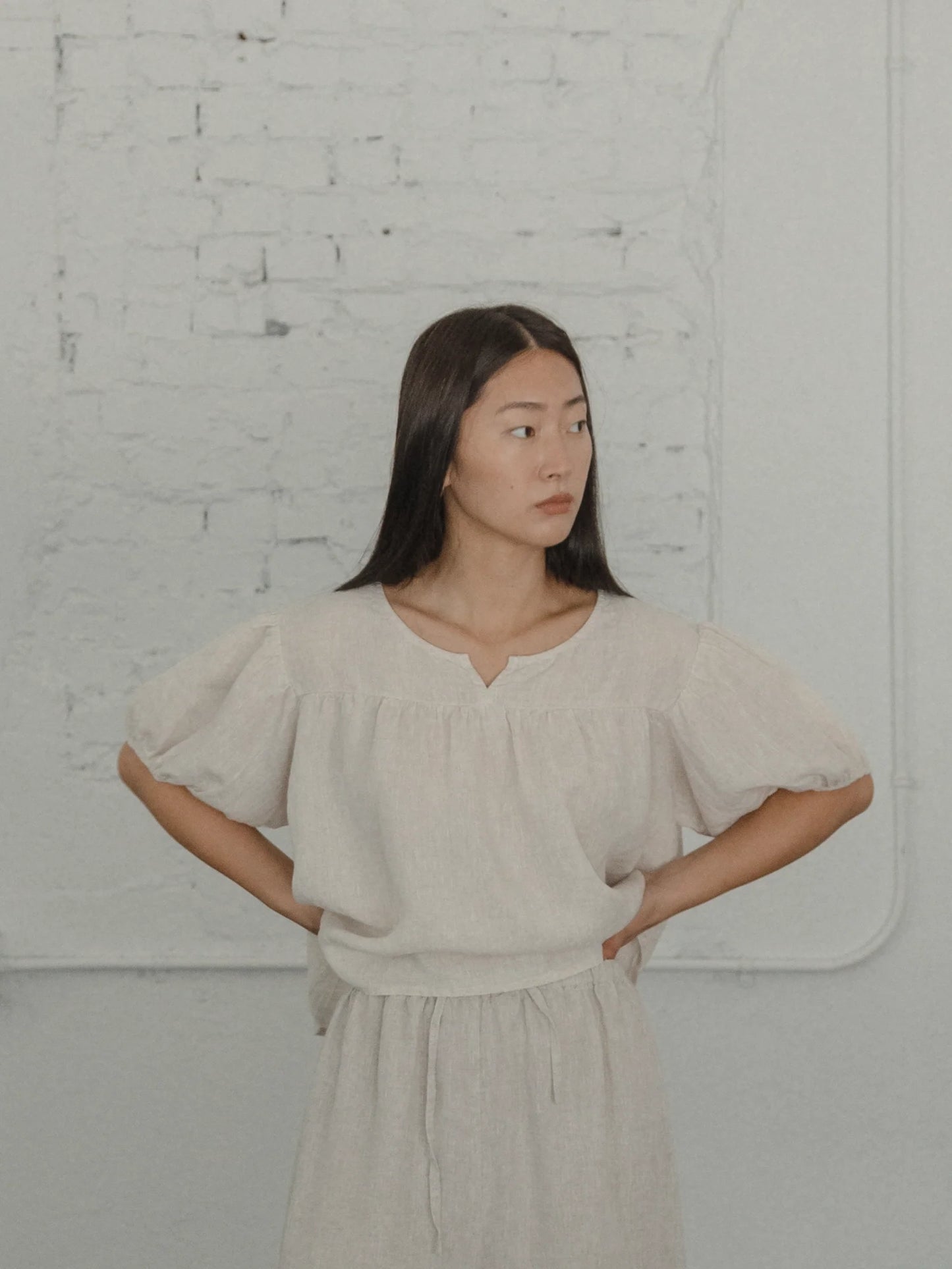 The Lucy Top in Oatmeal