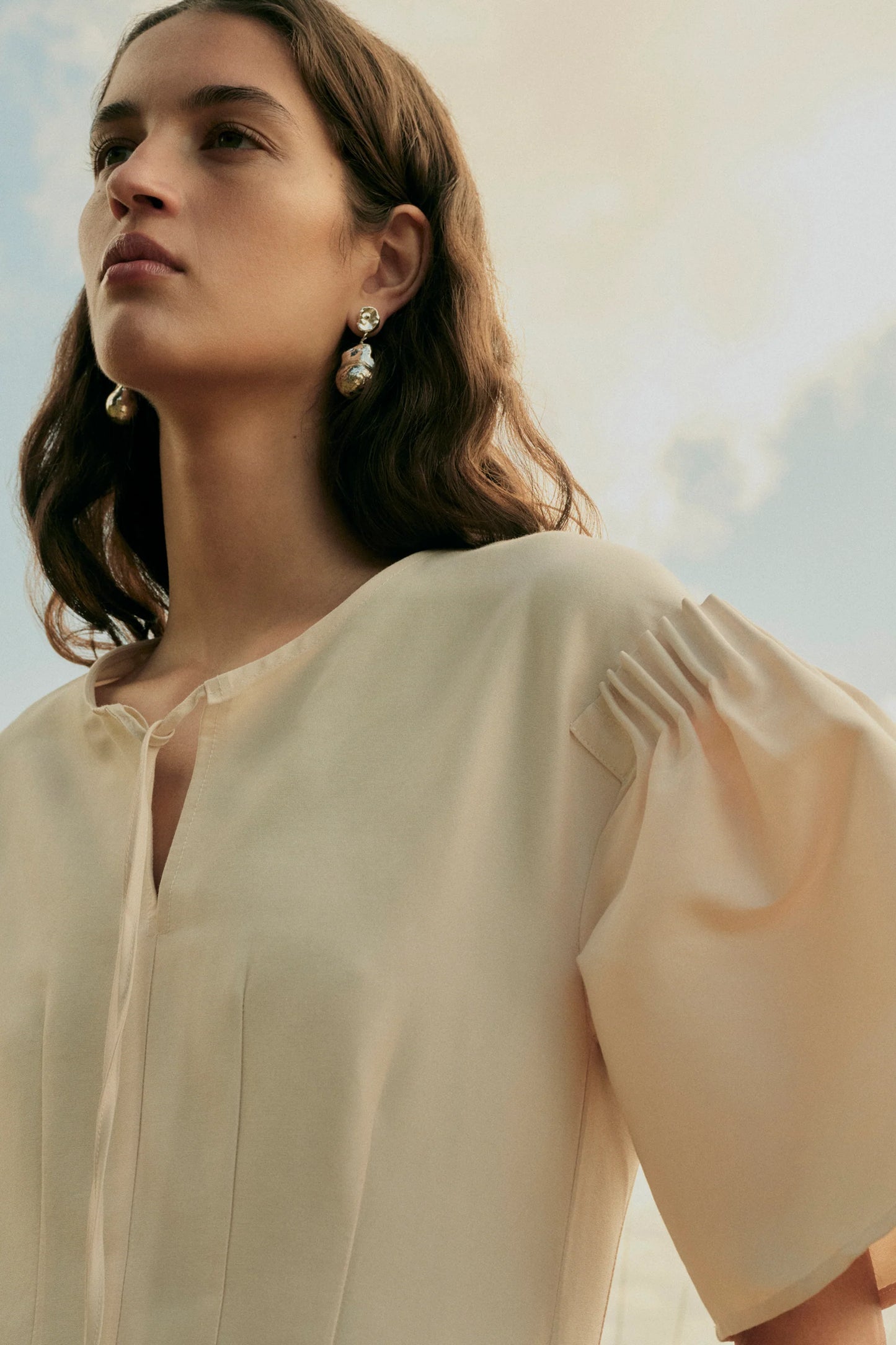 The April Dress | Seashell Silk Cotton