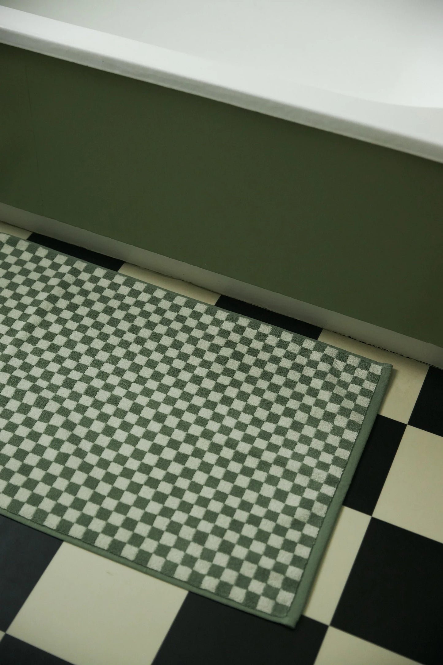 Beppu Bath Mat in Sage & Chalk