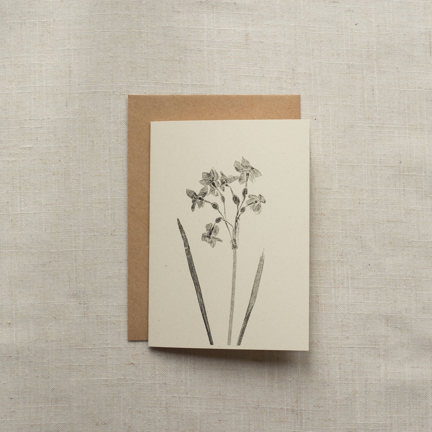 Narcissus Flower Greeting Card A6 Recycled Card
