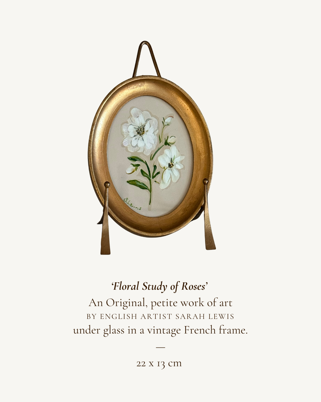 English Floral Artworks in Antique Frames
