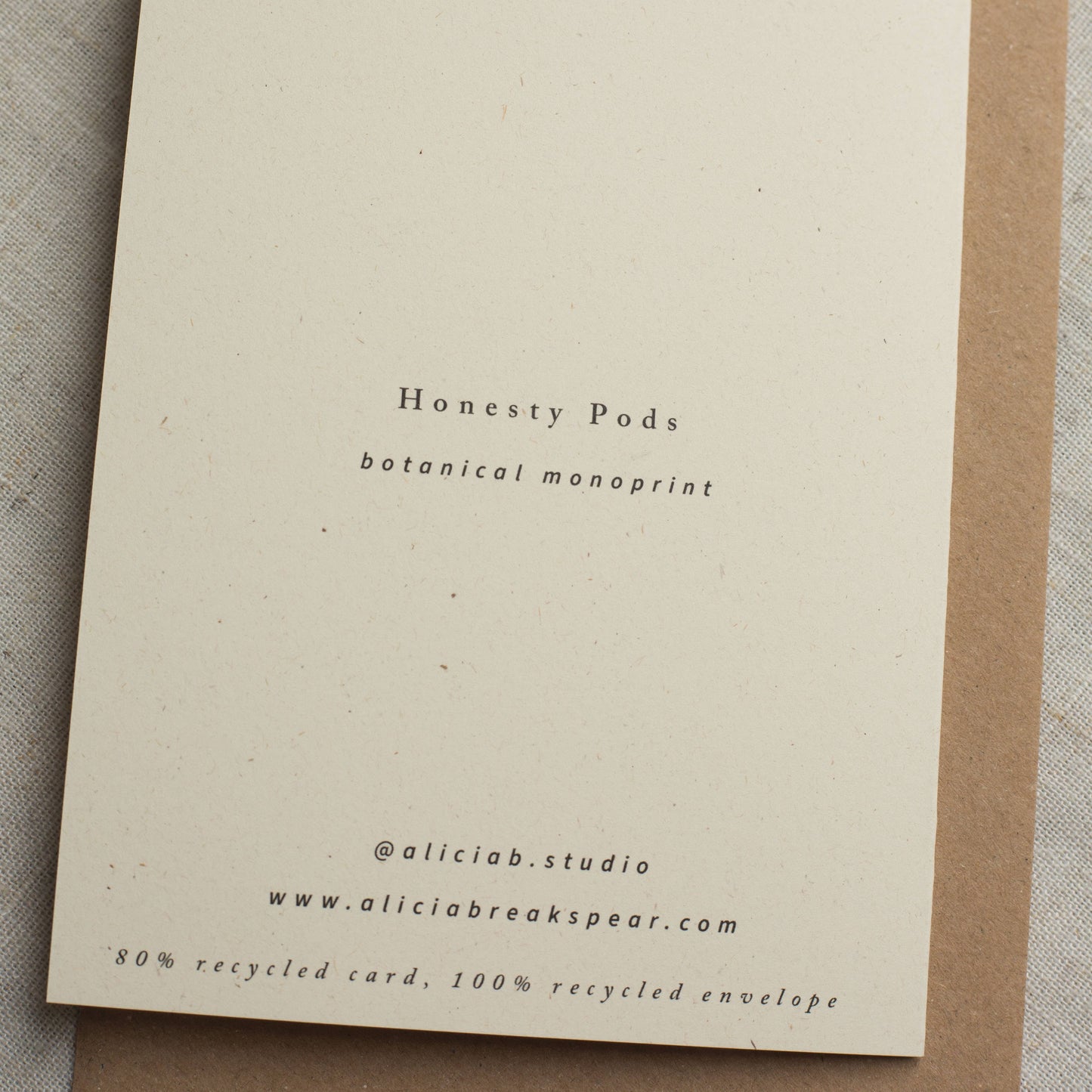 Honesty Pods Floral Greeting Card A6 Recycled Card