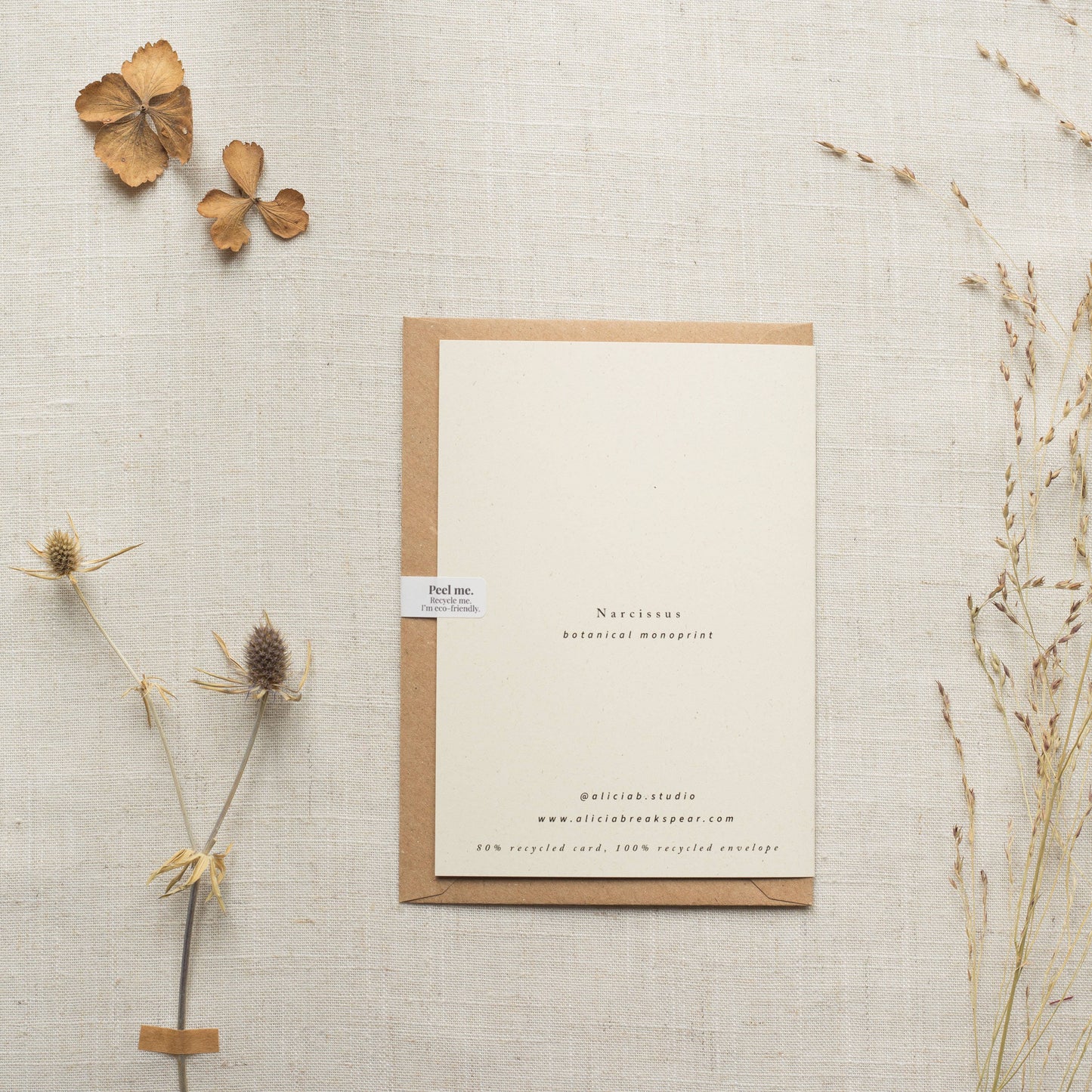 Narcissus Flower Greeting Card A6 Recycled Card