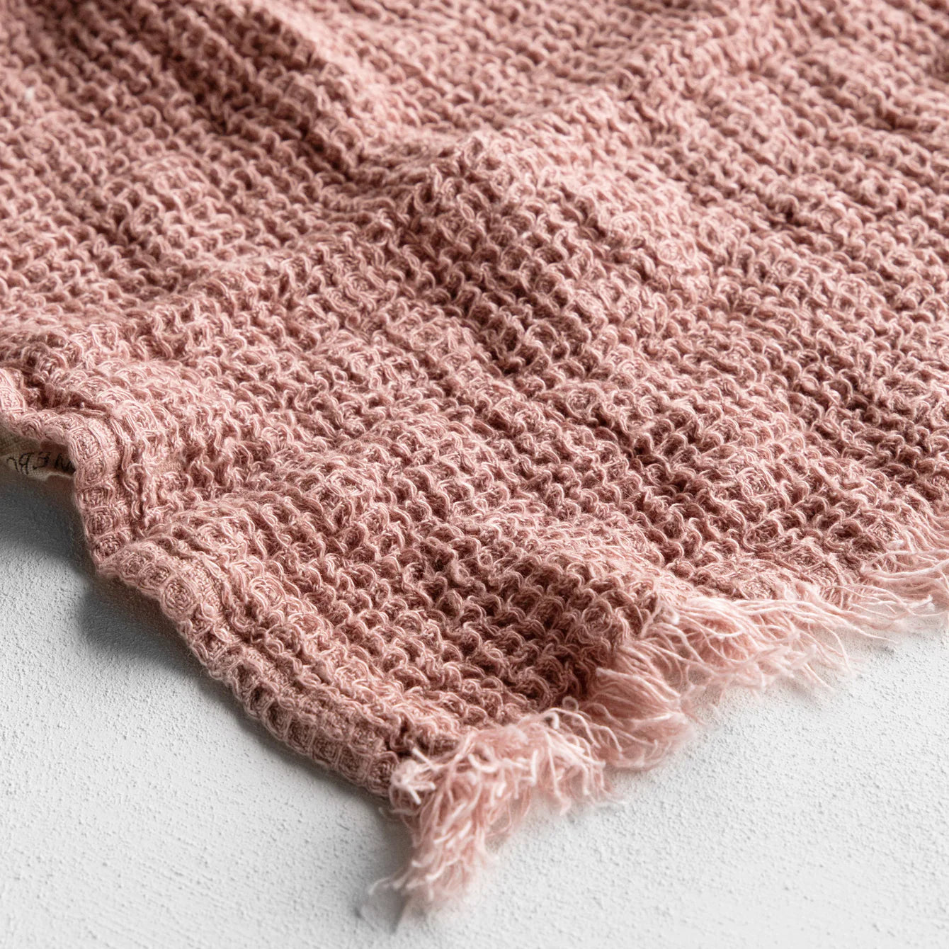 Linen Waffle Hand Towel | 'Rosa'