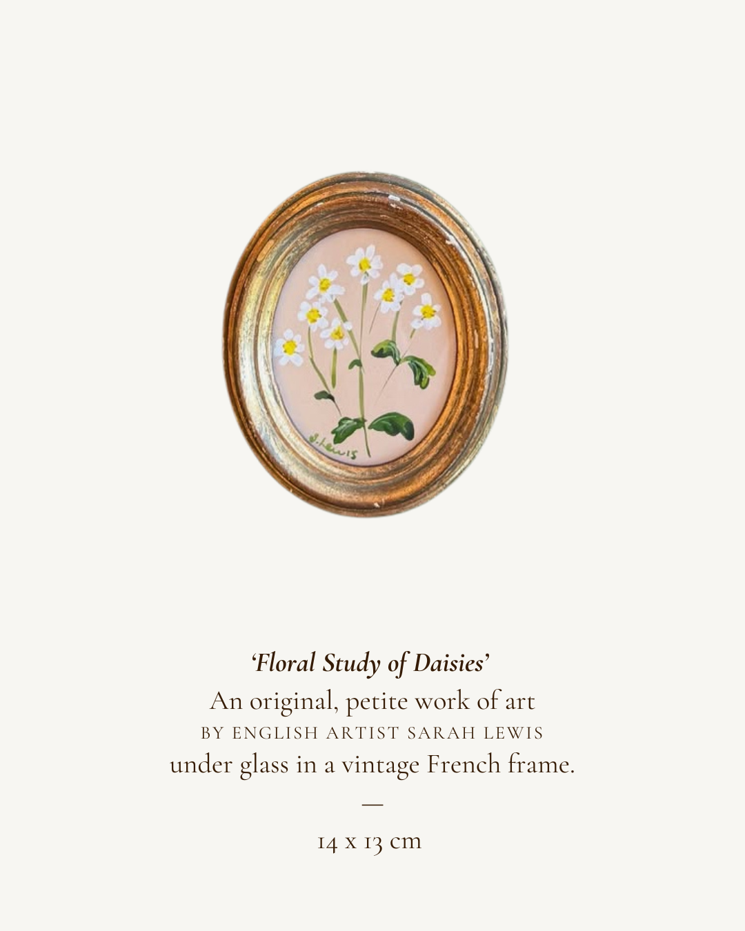 English Floral Artworks in Antique Frames