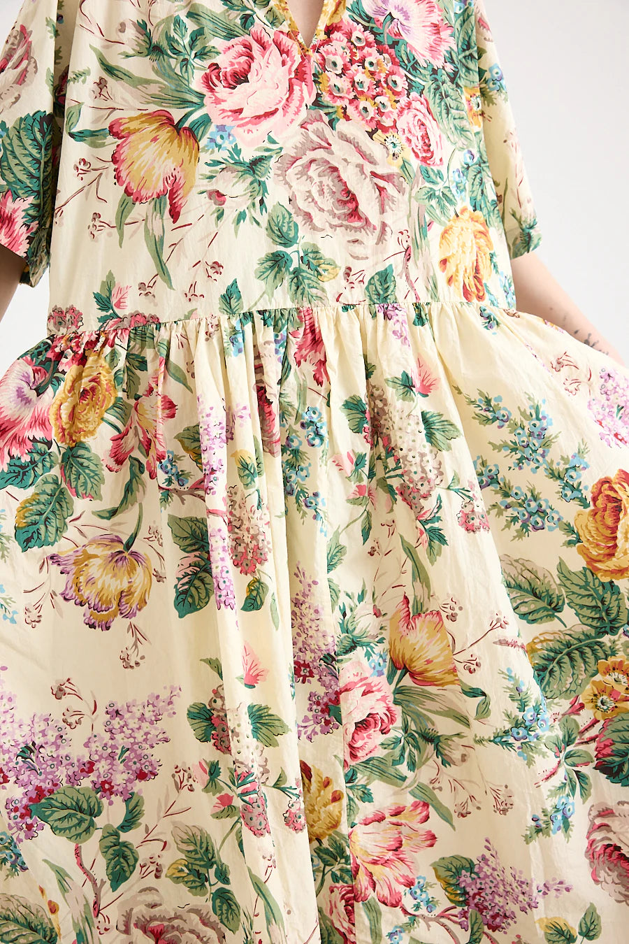 Paloma Dress in Cotton | Bouquet Print