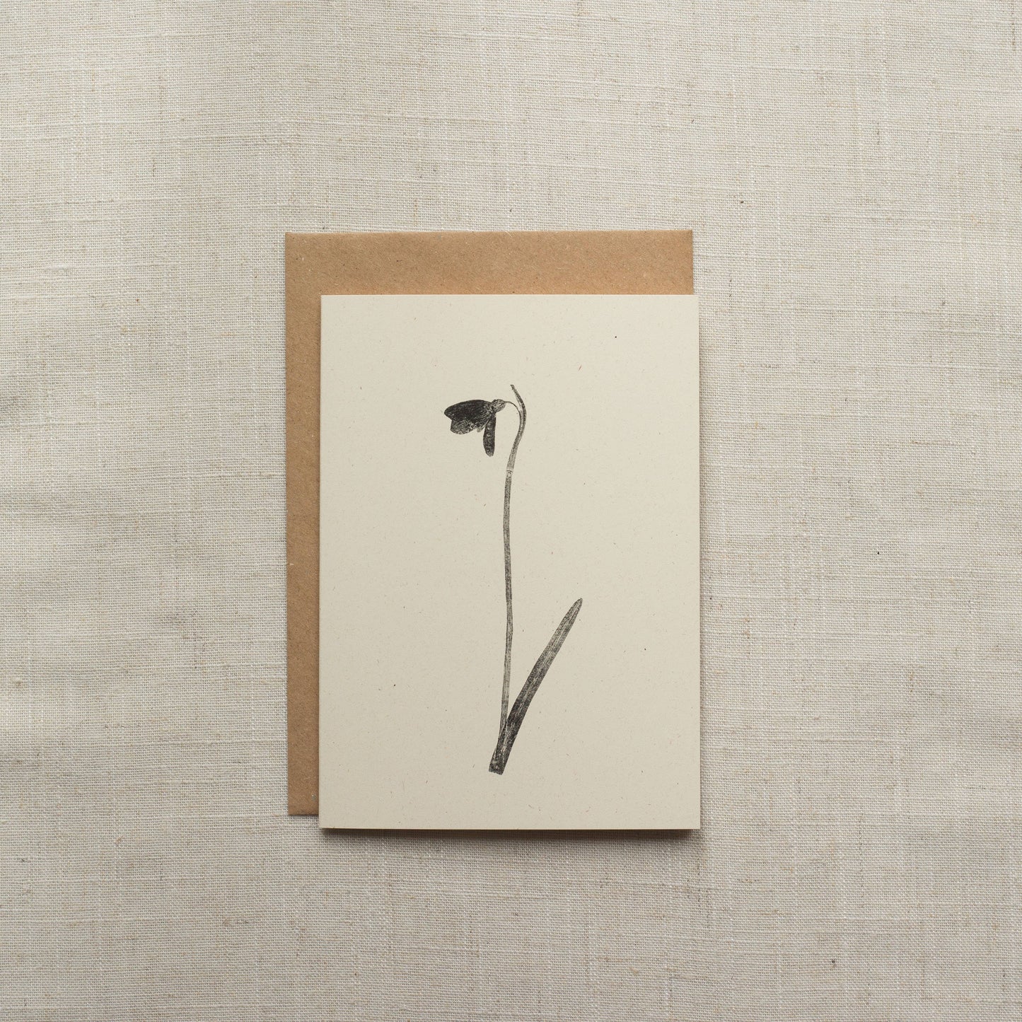 Snowdrop Greeting Card A6 Recycled Card