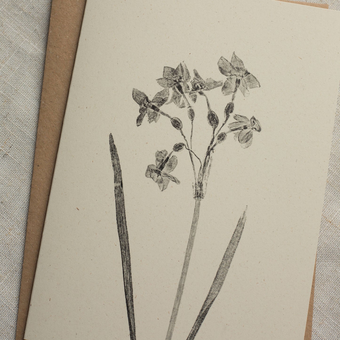 Narcissus Flower Greeting Card A6 Recycled Card