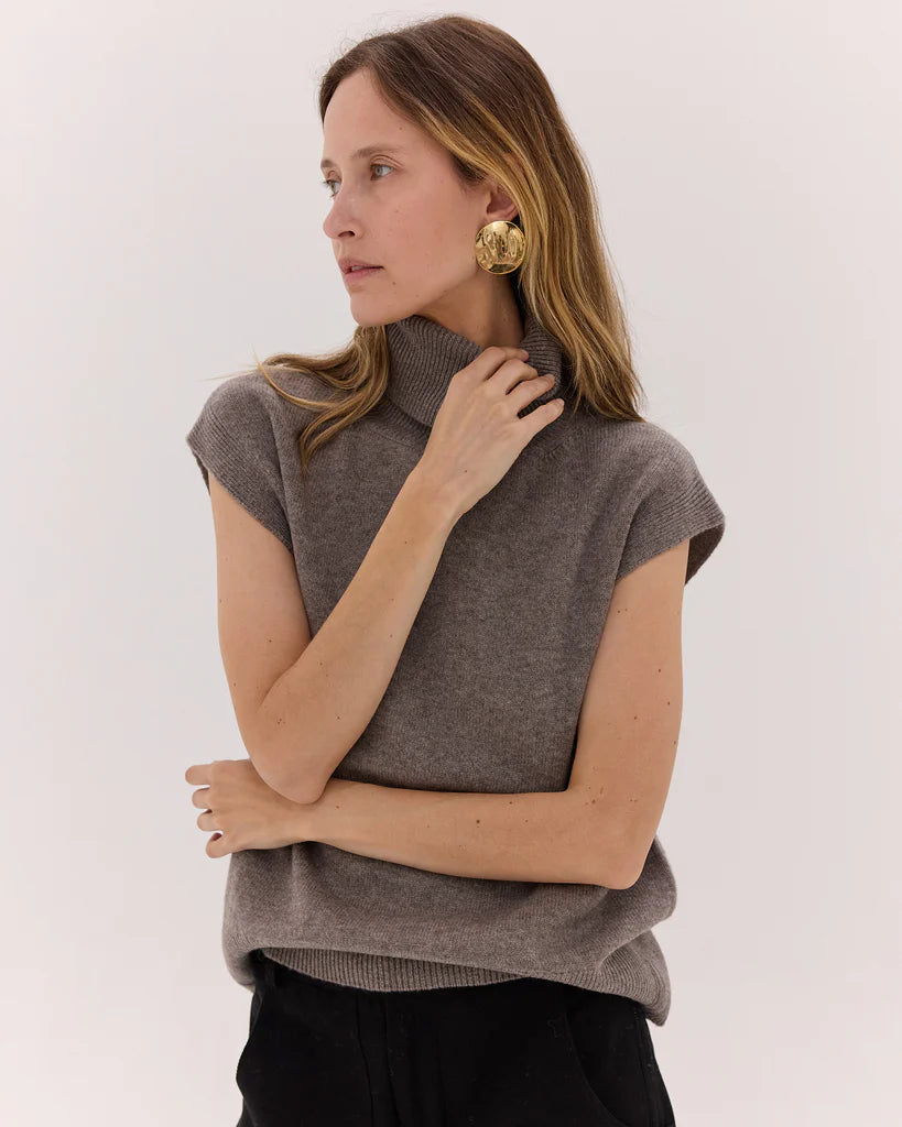 The Roll Neck Vest | Vapour