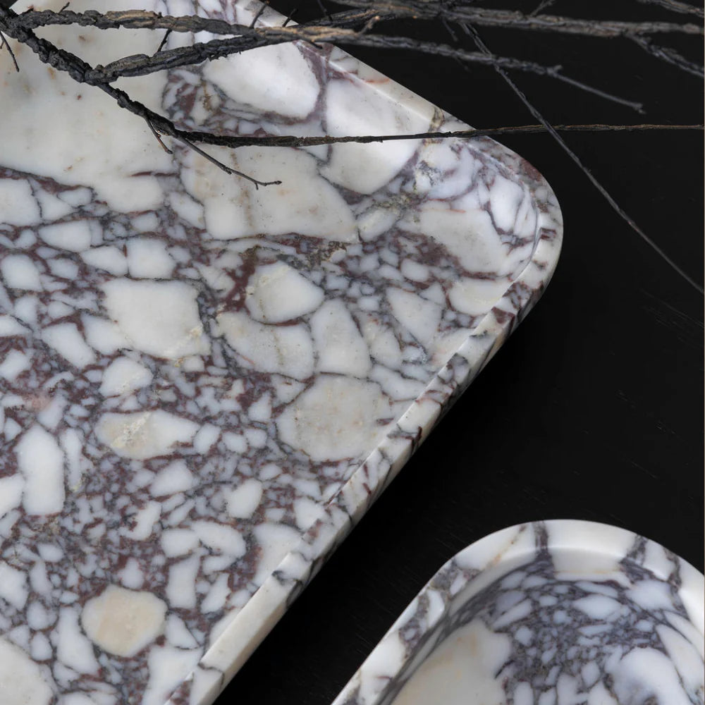 Architect Footed Letter Tray | Viola Calacatta