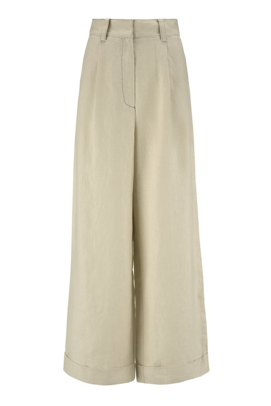The Jelani Pants in Natural 'Dew' Linen