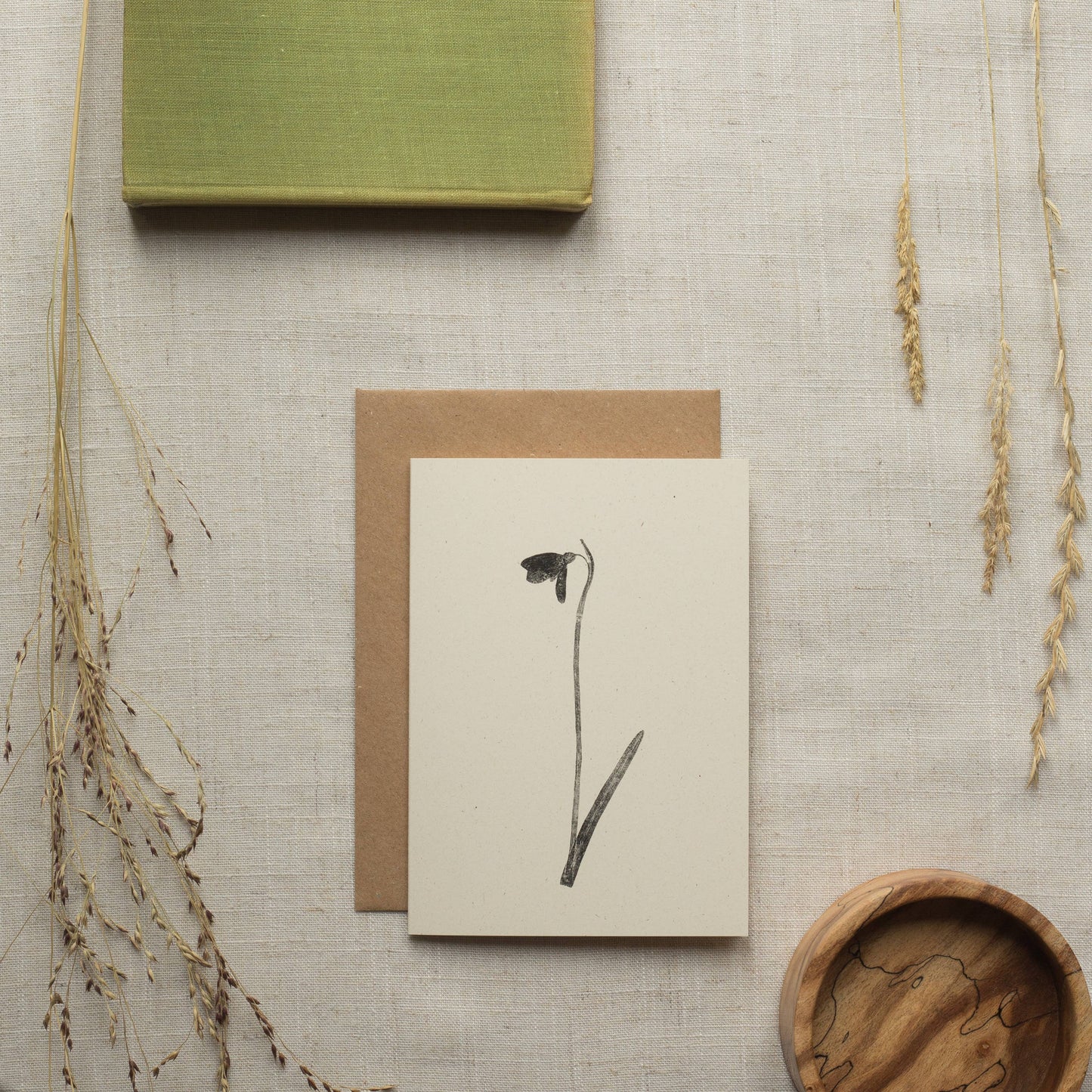 Snowdrop Greeting Card A6 Recycled Card