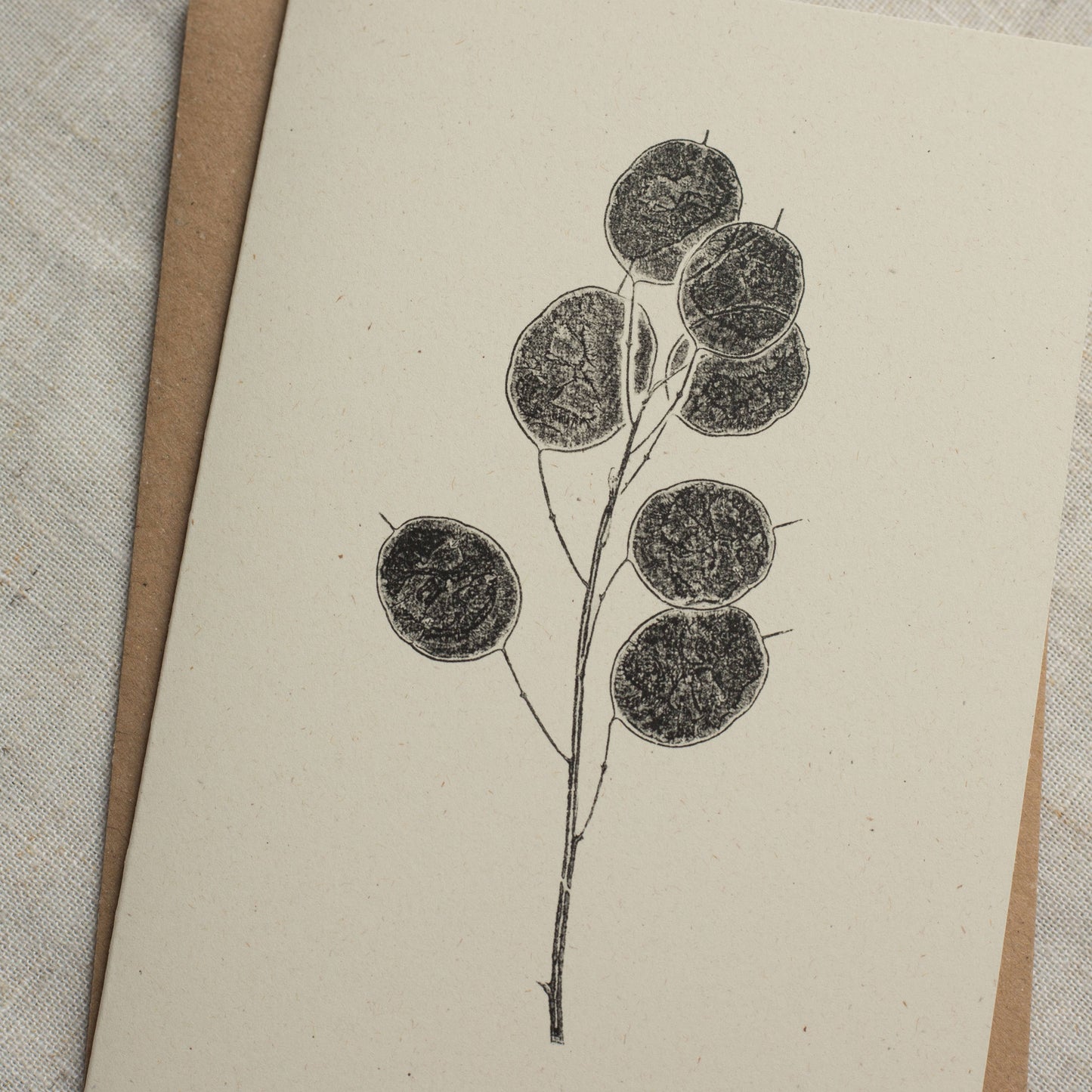 Honesty Pods Floral Greeting Card A6 Recycled Card