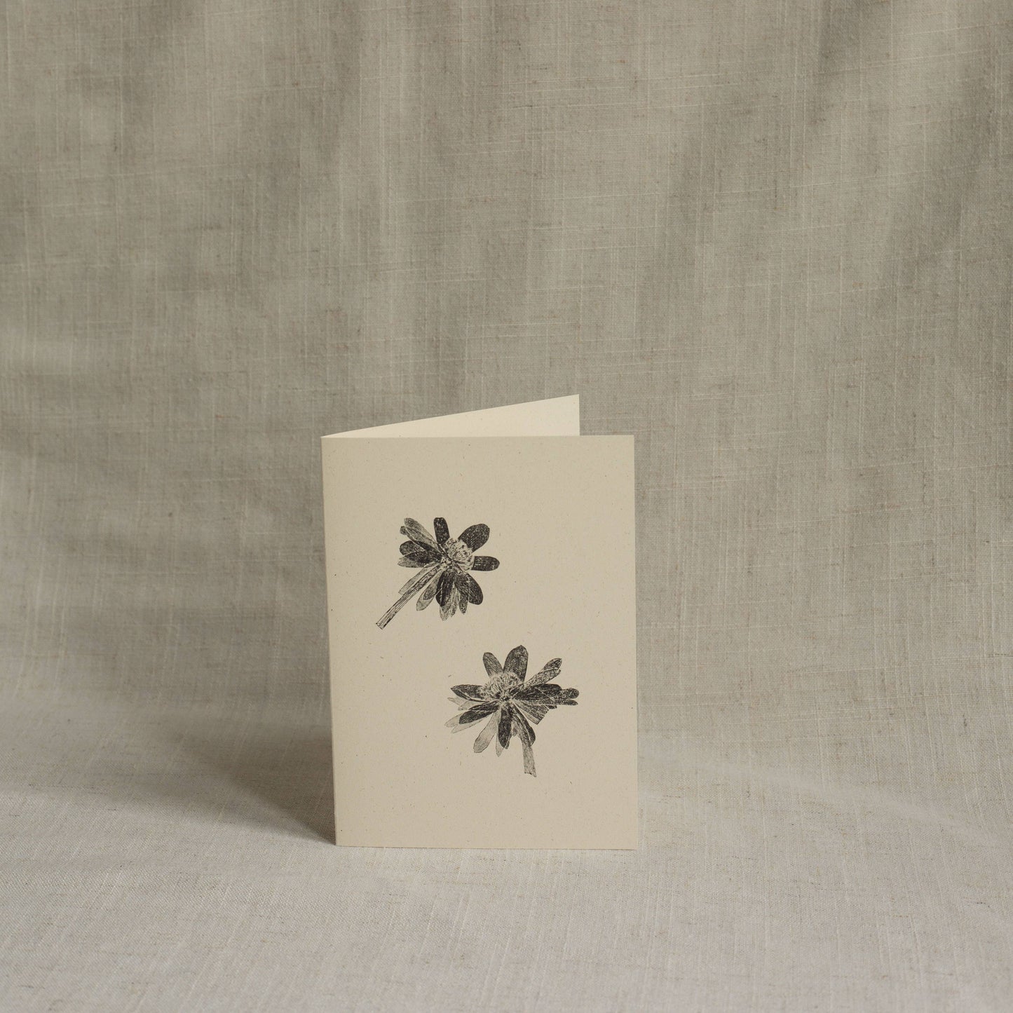 Winter Aconite Flower Greeting Card A6 Recycled Card