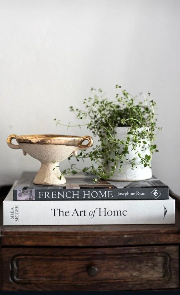 The Cream & Gold Pedestal Dish | special edition