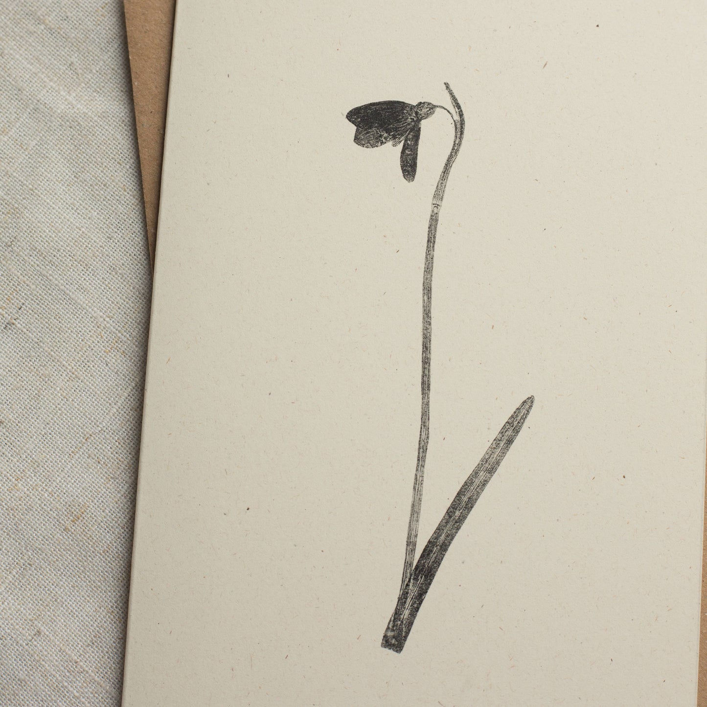 Snowdrop Greeting Card A6 Recycled Card