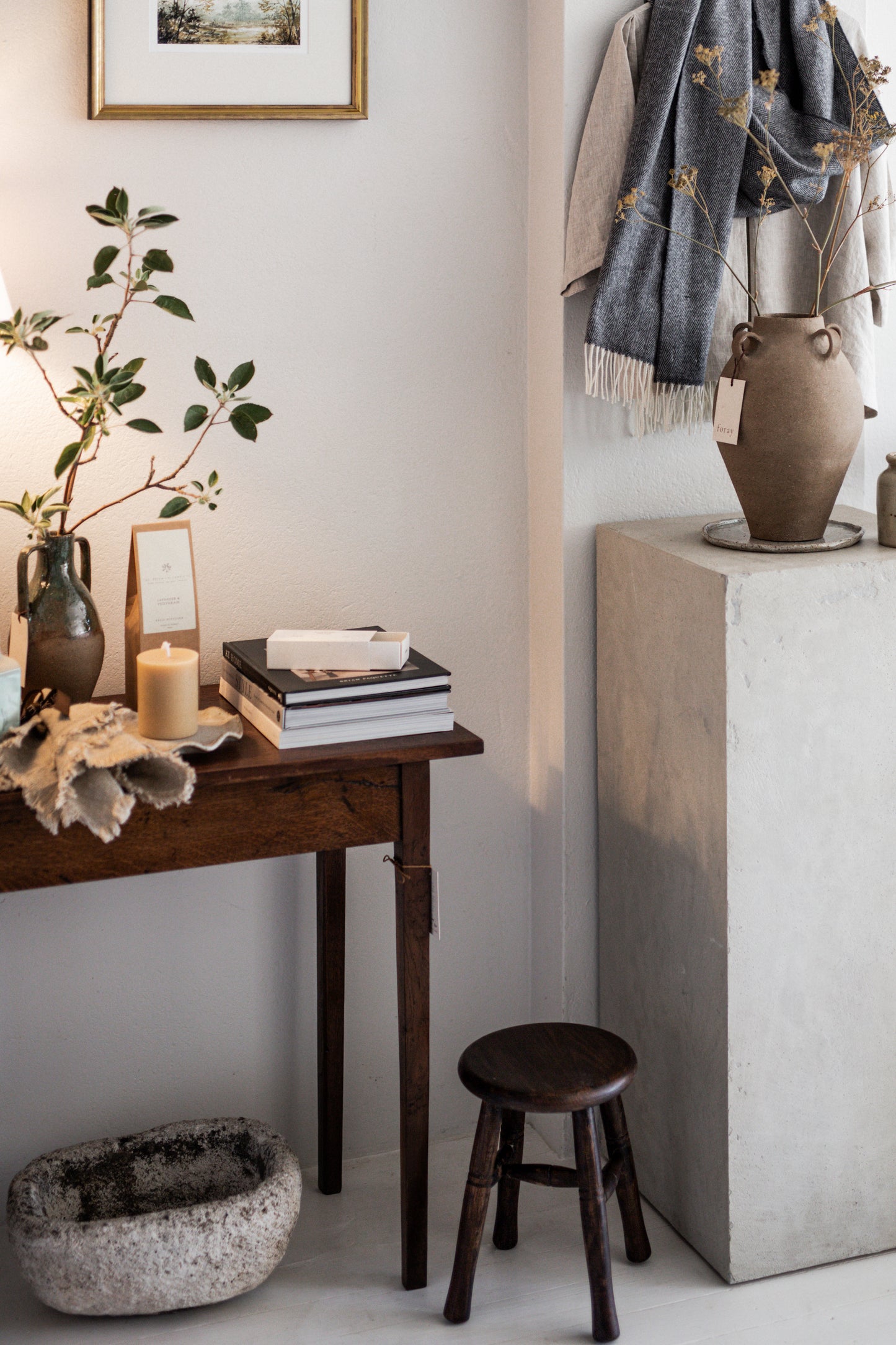 Antique English Oak Side Table