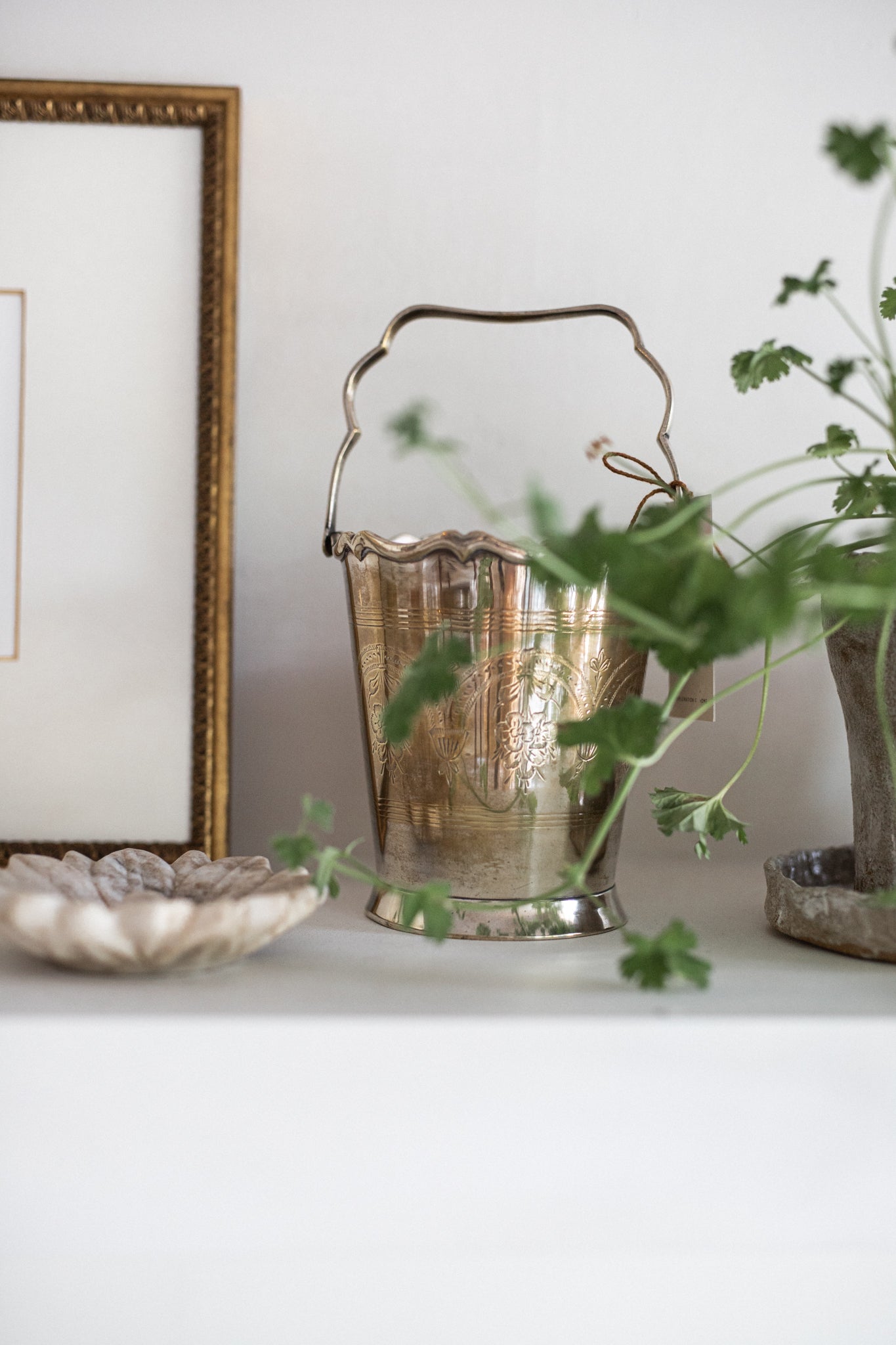 Antique Brass & Silver Icebucket