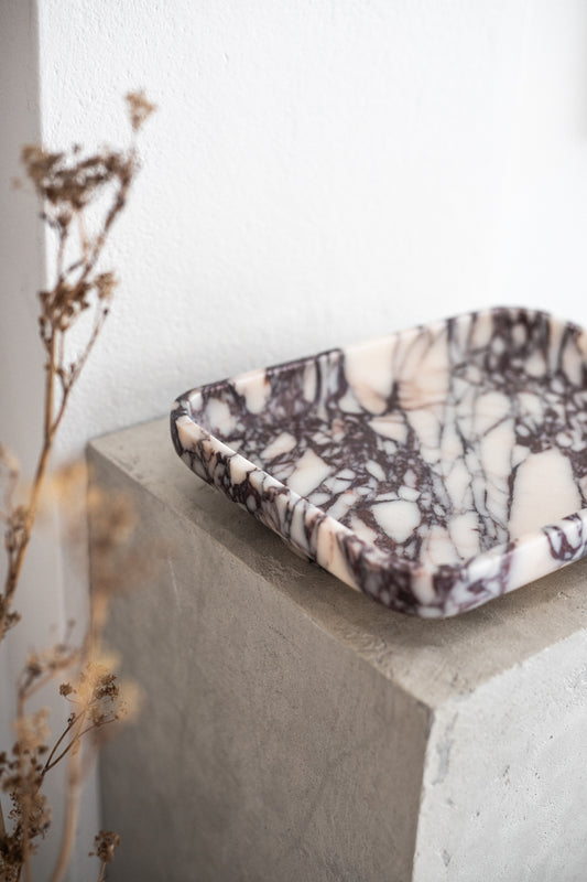 Architect Footed Letter Tray | Viola Calacatta