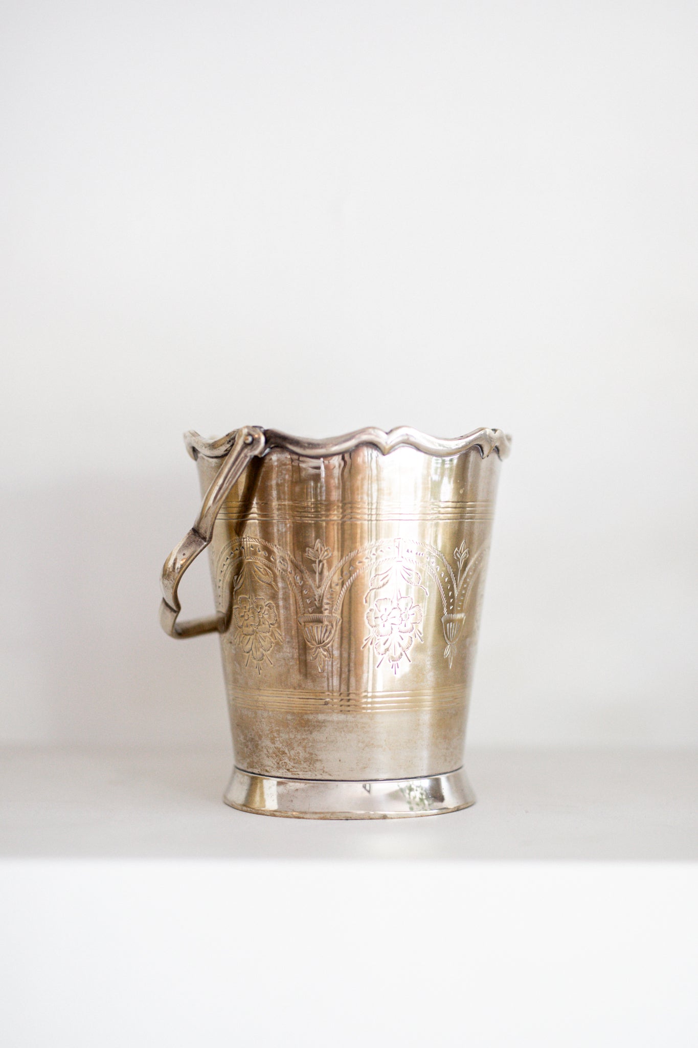 Antique Brass & Silver Icebucket