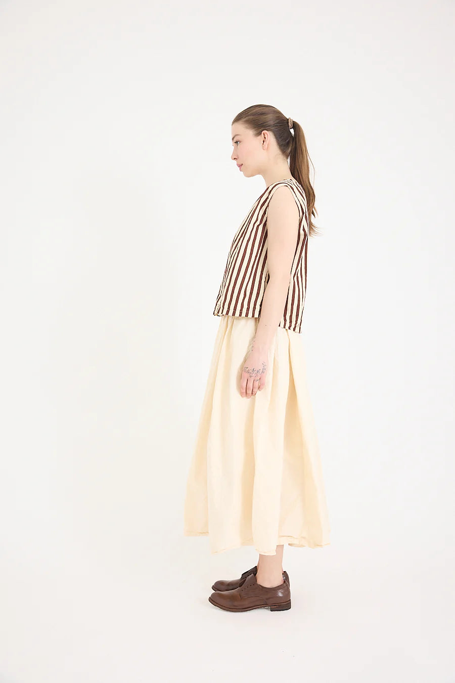 Coco Stripe Sleeveless Cotton Top