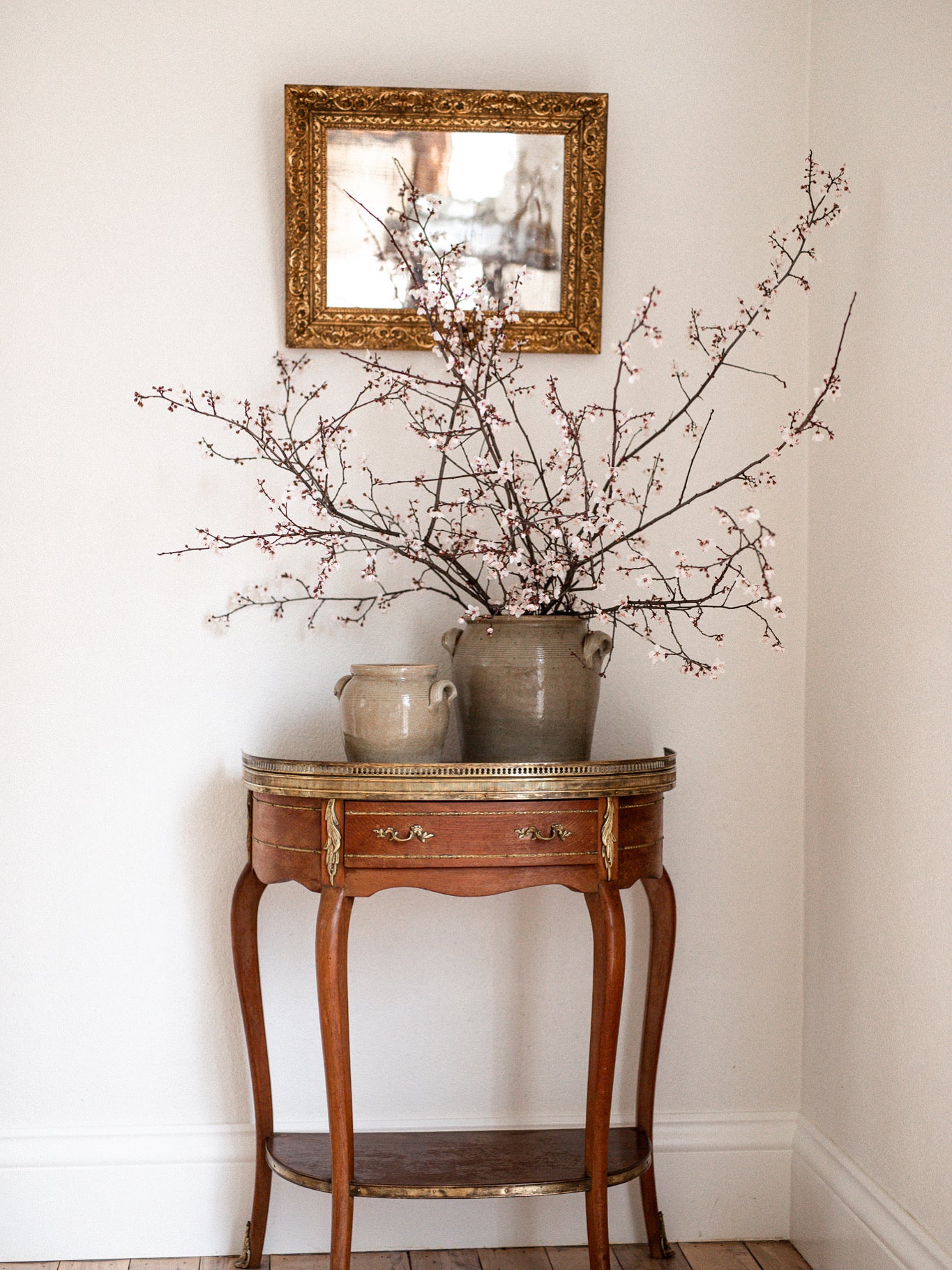 Antique 19th century mirror with gold frame