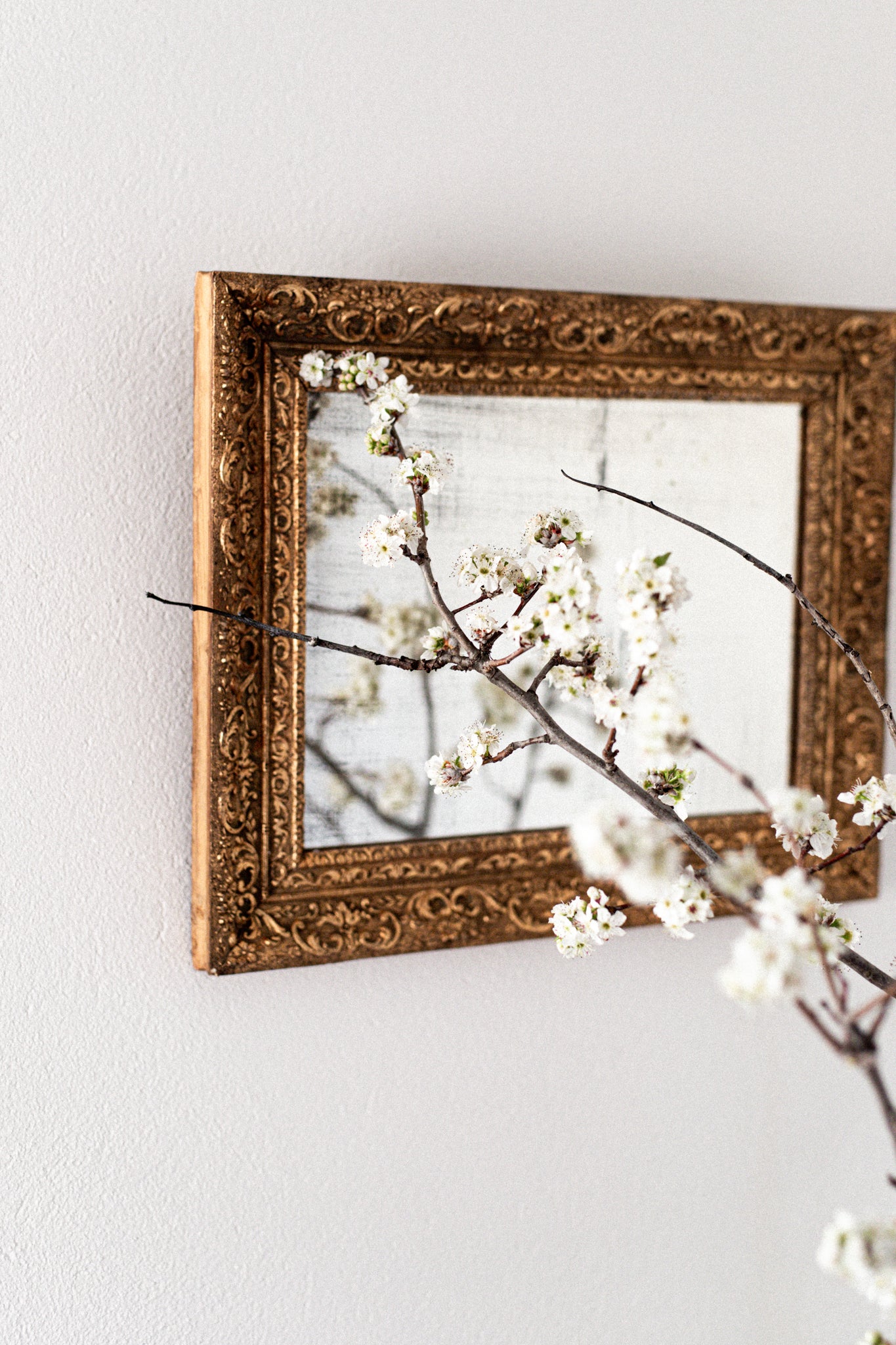 Antique 19th century mirror with gold frame