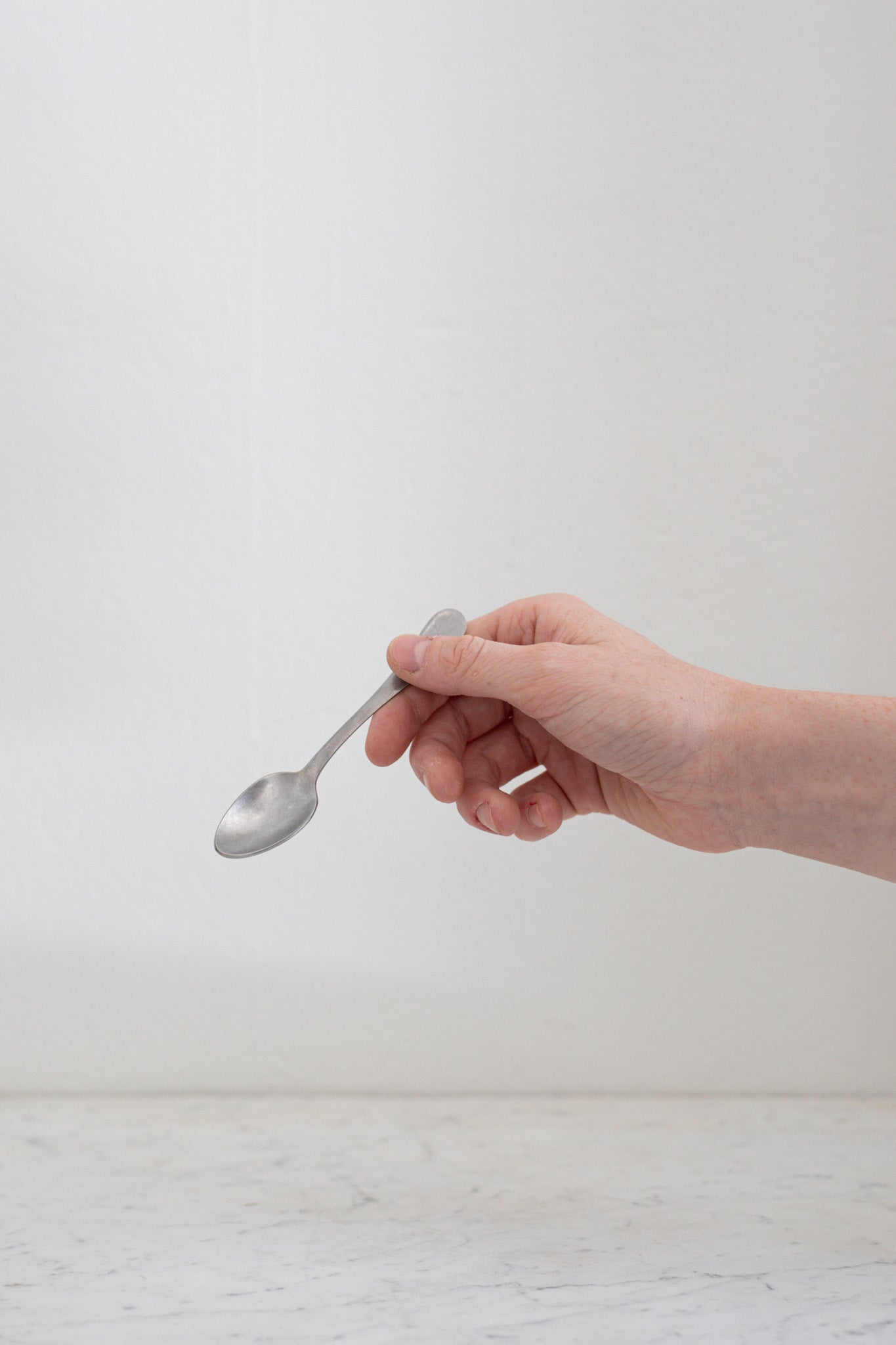 Italian Espresso Spoon in Vintage Steel