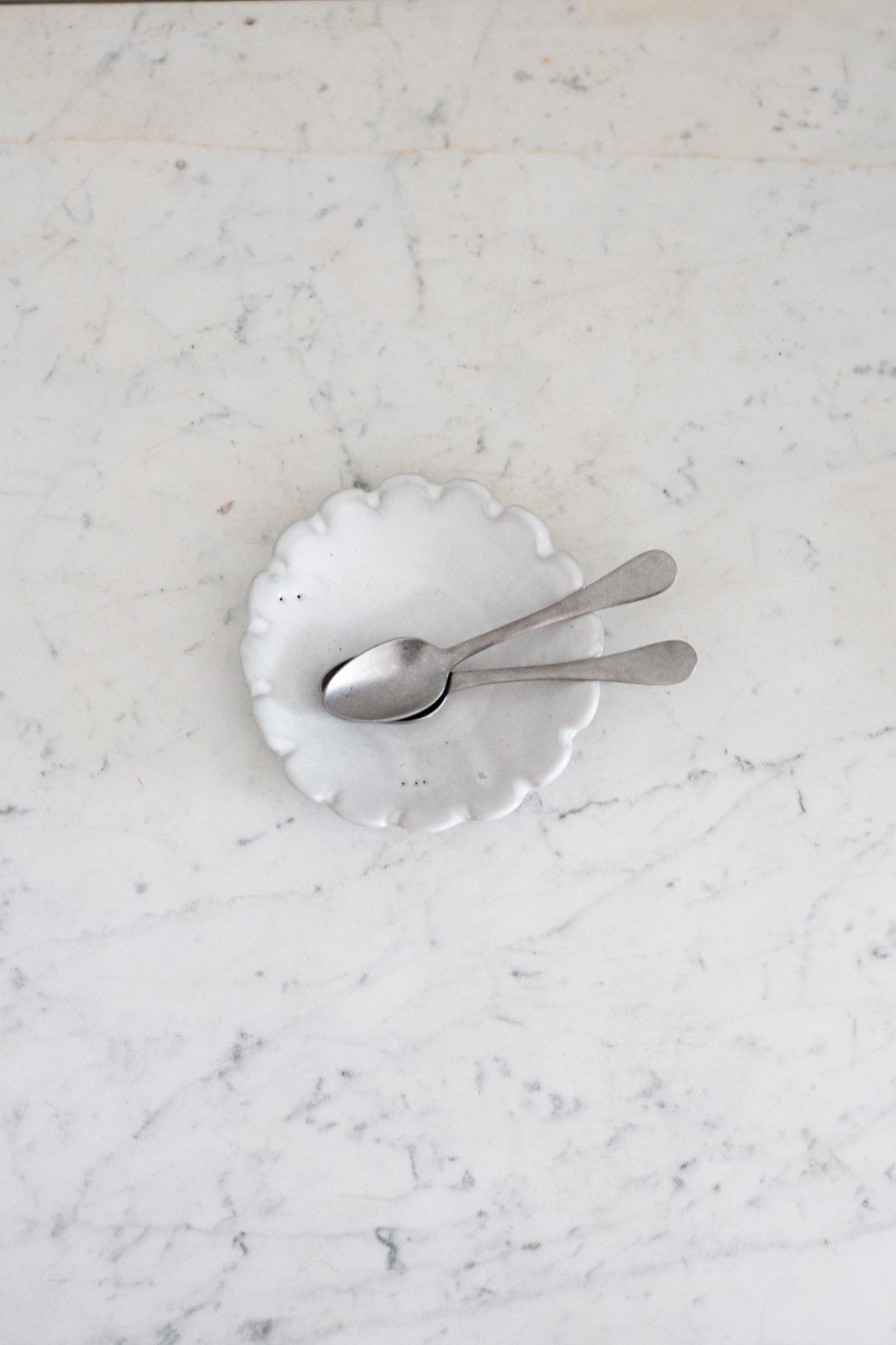 Italian Espresso Spoon in Vintage Steel