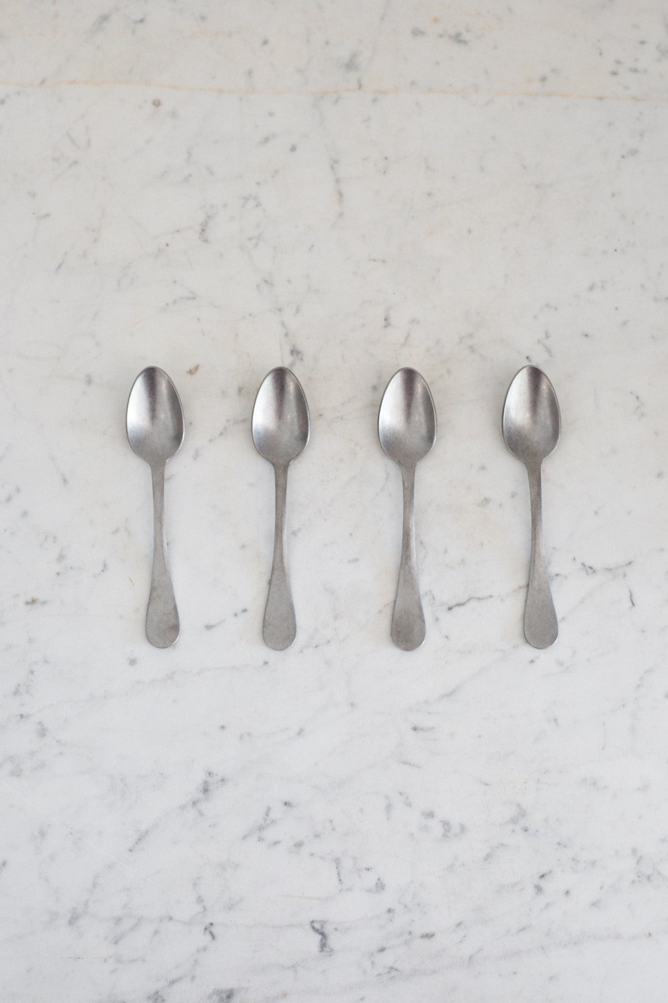 Italian Espresso Spoon in Vintage Steel