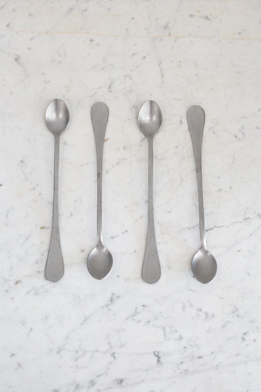 Italian Cocktail or Ice Tea Spoon in Vintage Steel