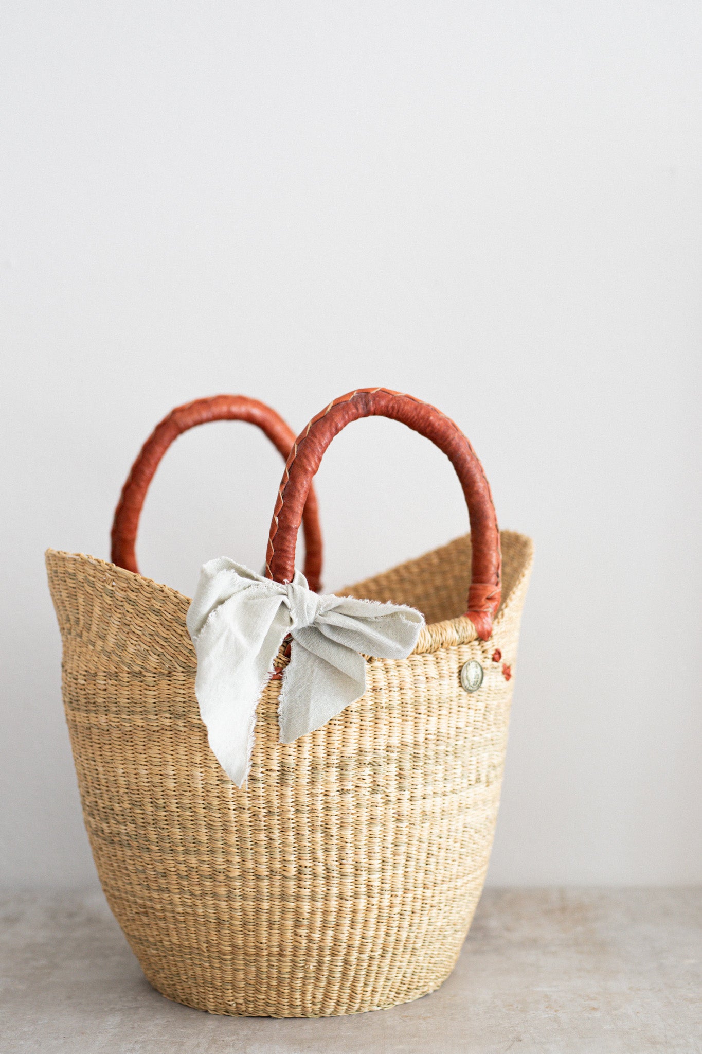 Handwoven Luxury Basket Bag in Tan
