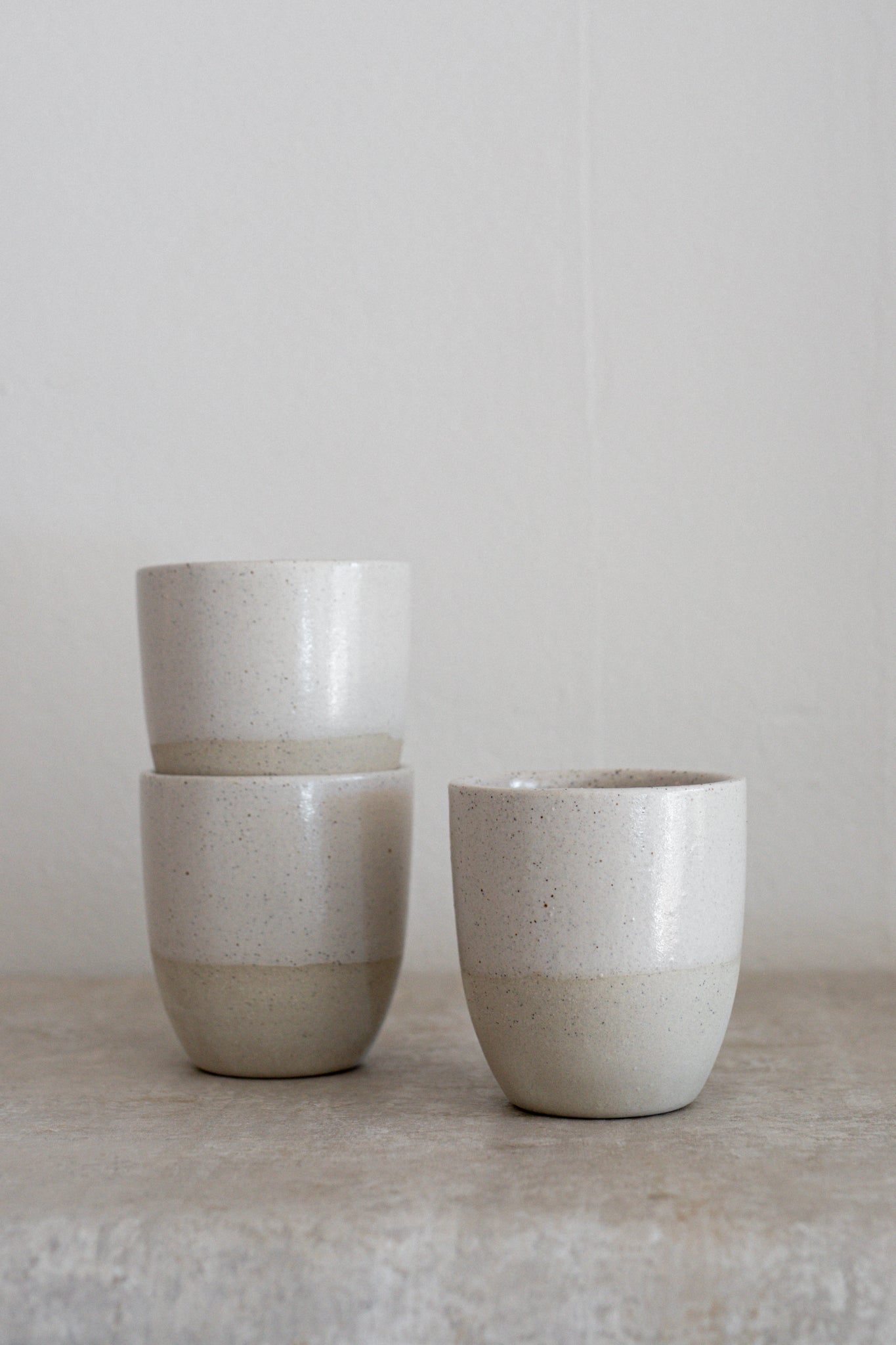 Ceramic Cup | White on Stone