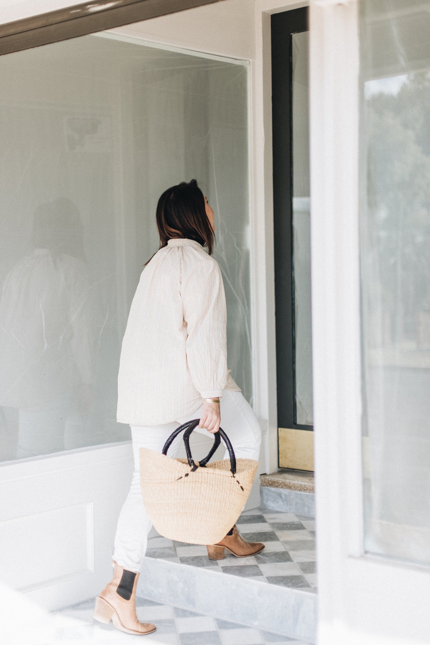 Handwoven Luxury Basket Bag in Black