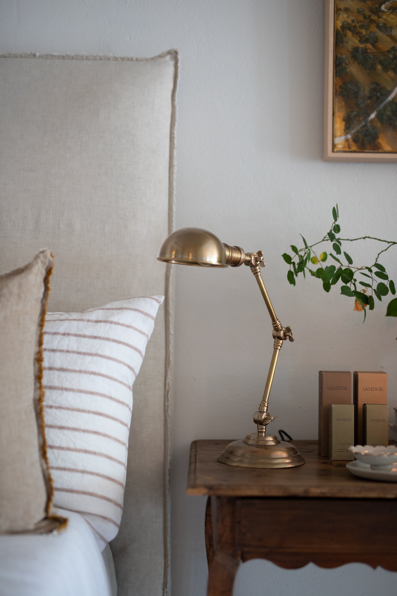 A Lovely Brass Desk Table Lamp