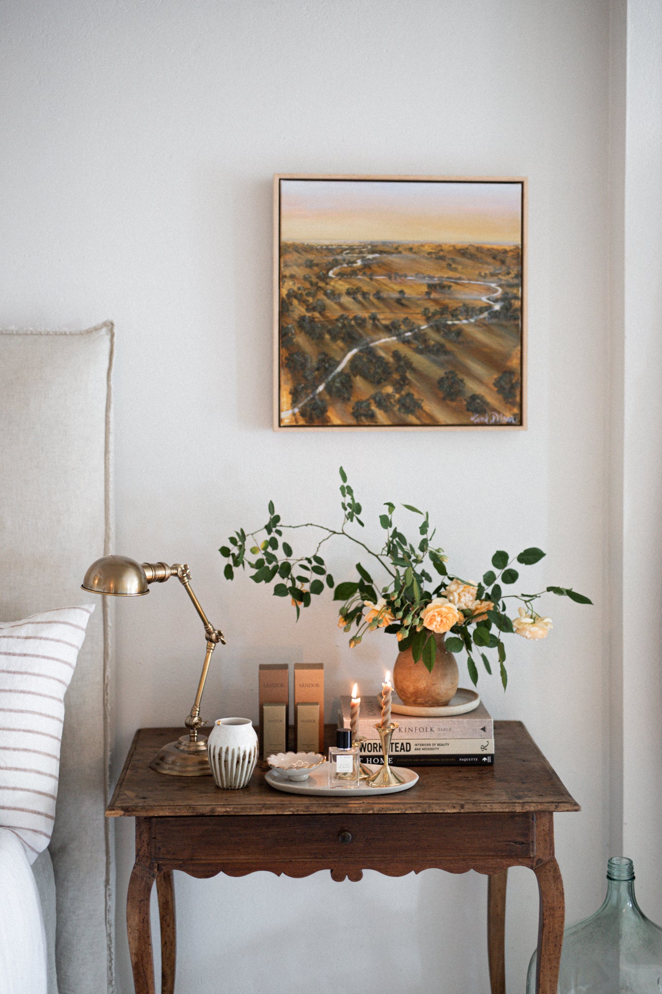 A Lovely Brass Desk Table Lamp
