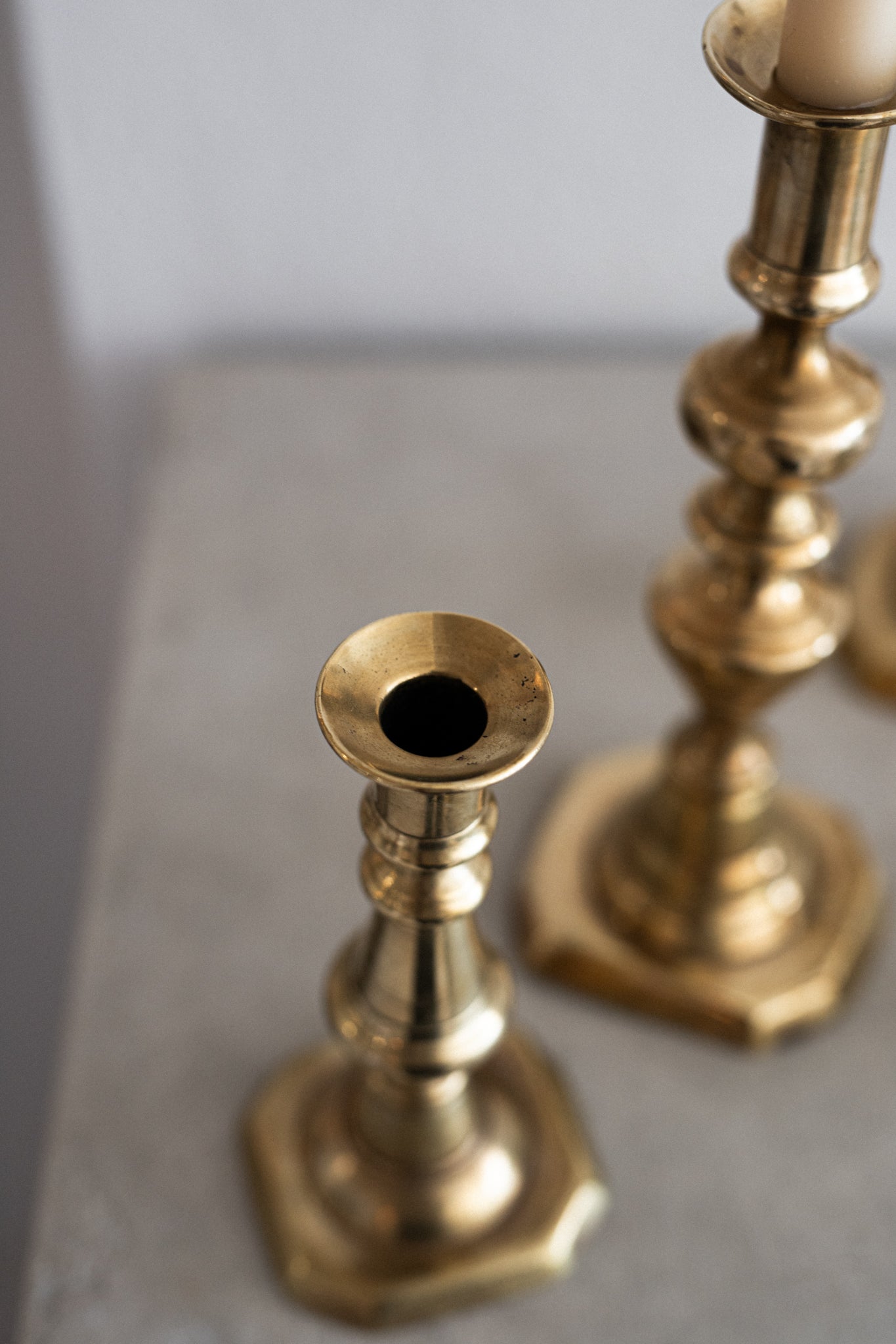 Antique 19th century Brass Candlestick Pair | N. 2