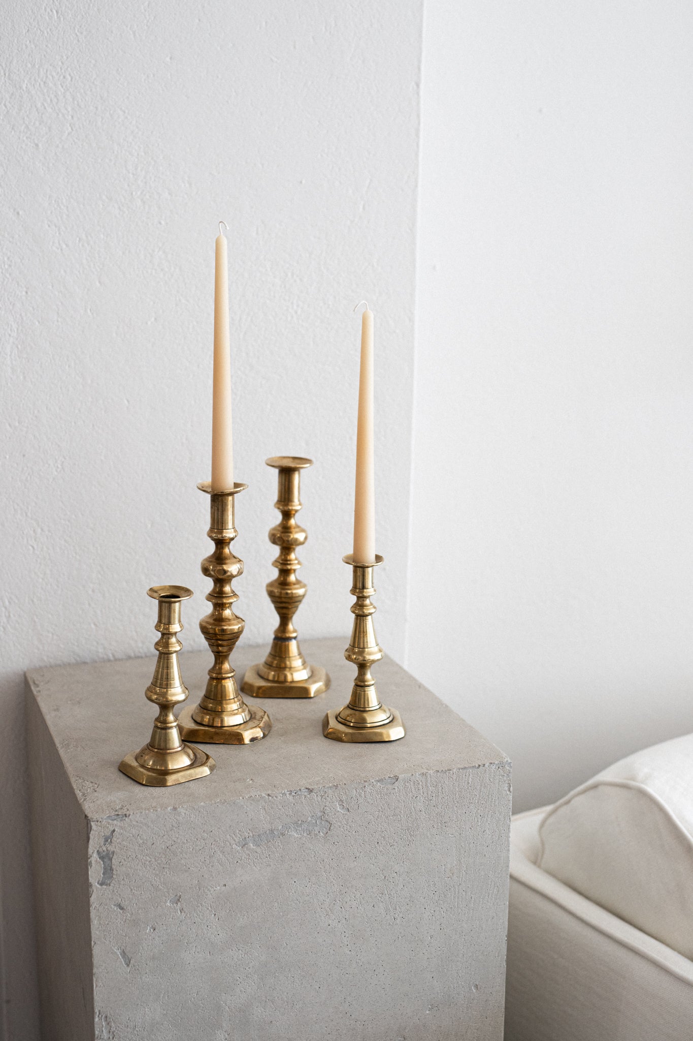 Antique 19th century Brass Candlestick Pair | N. 2