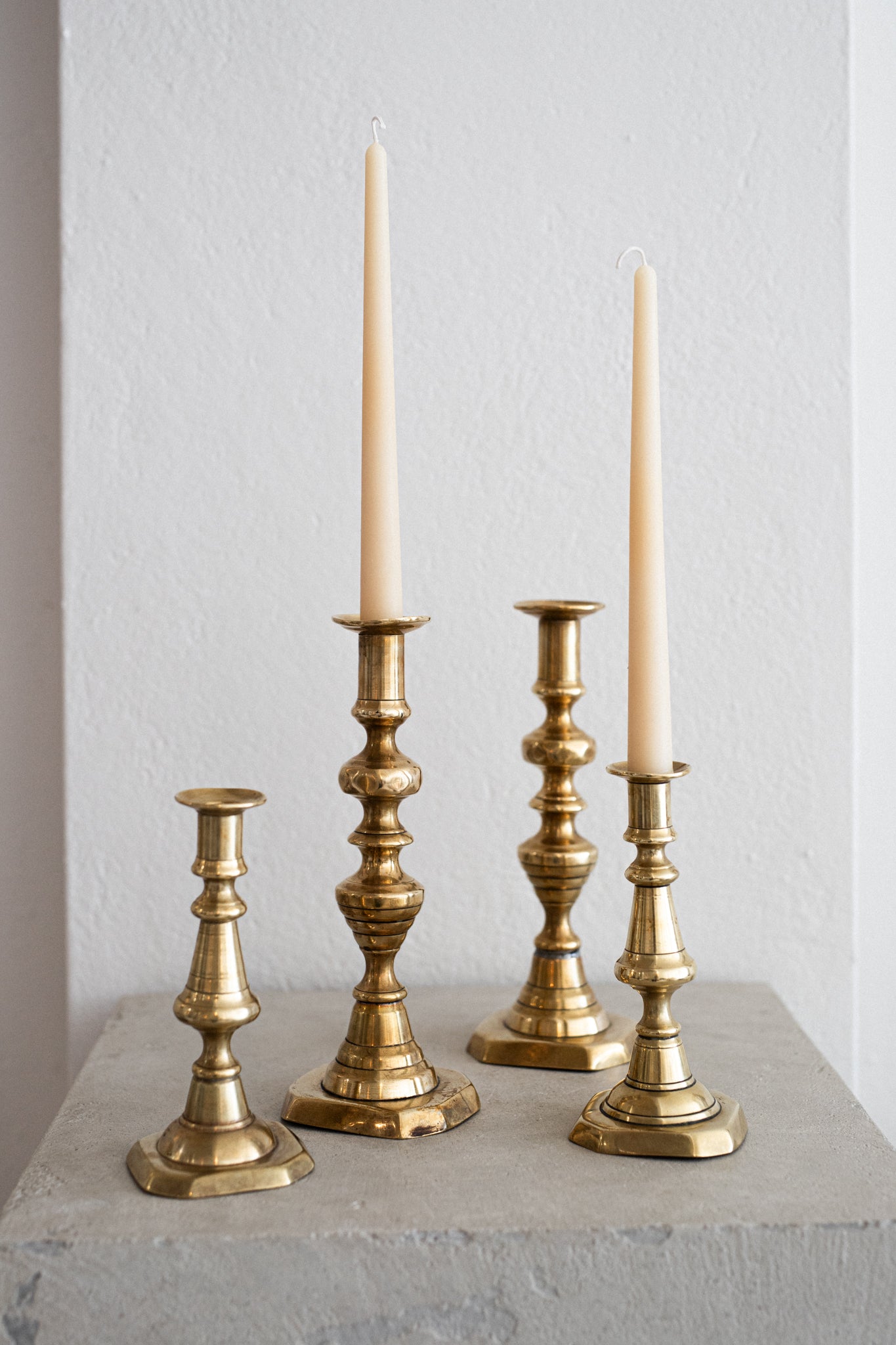 Antique 19th century Brass Candlestick Pair | N. 2