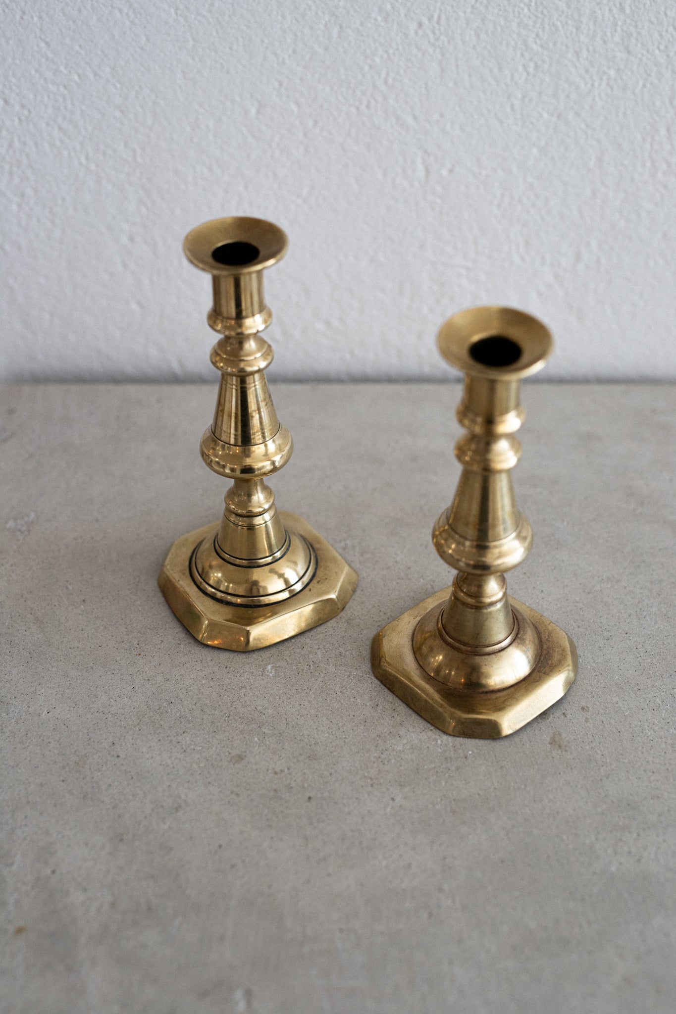 Antique 19th century Brass Candlestick Pair | N. 2