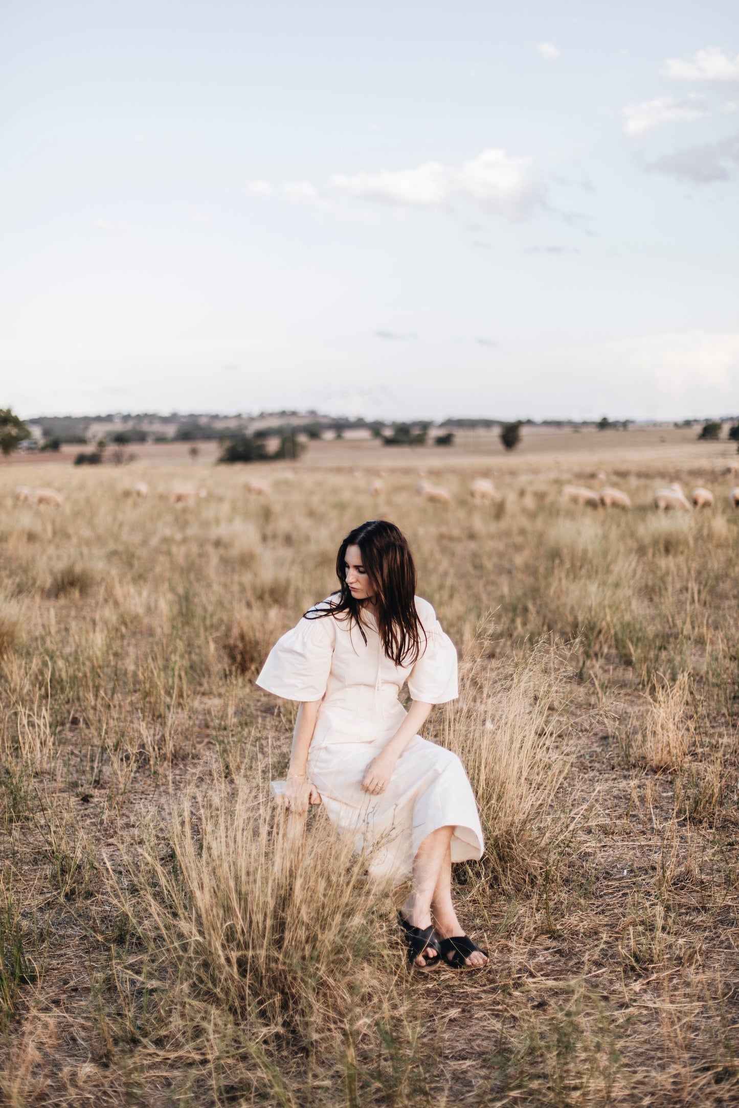 The April Dress | Seashell Silk Cotton